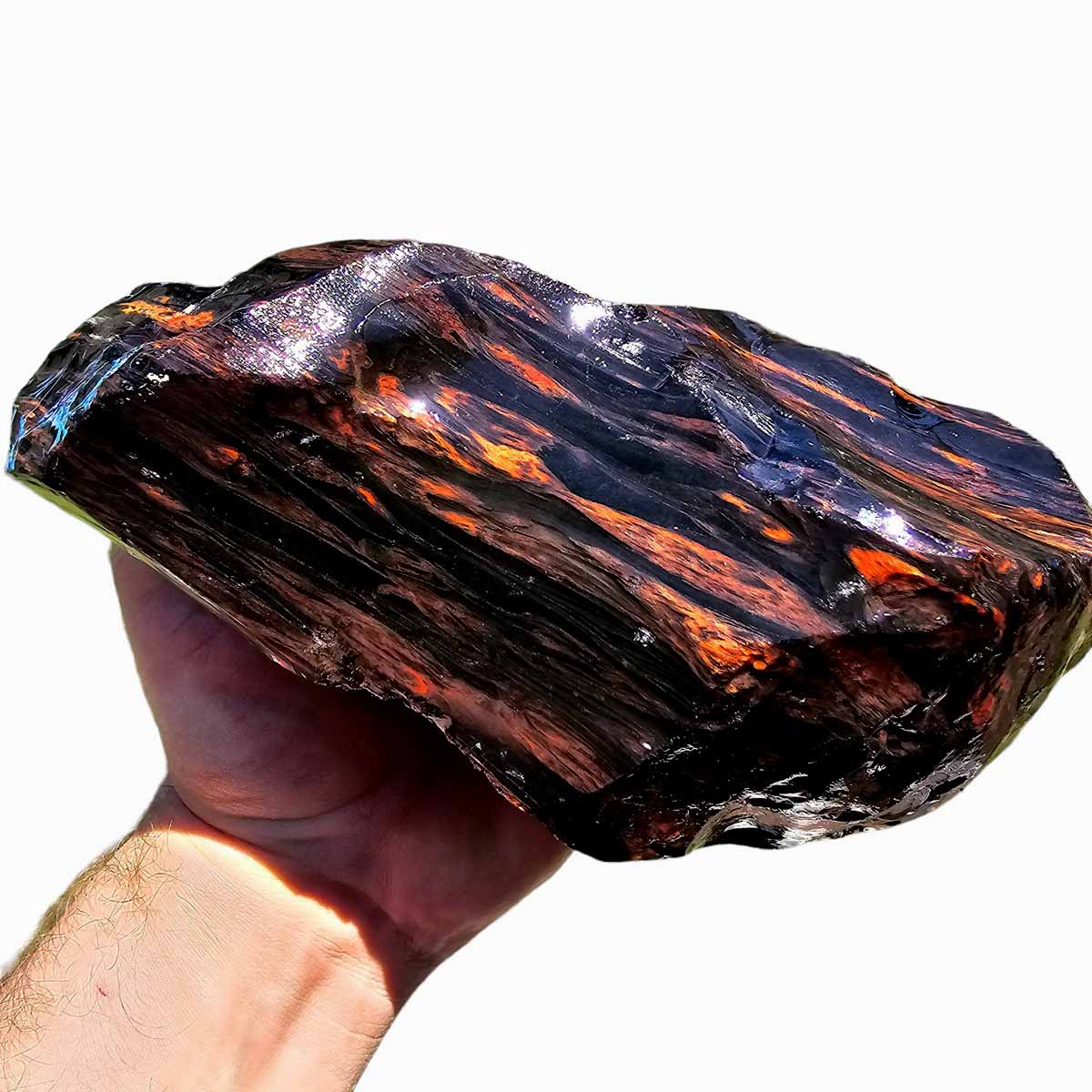 Tri-Flow Obsidian Rough Chunk from Glass Butte Oregon