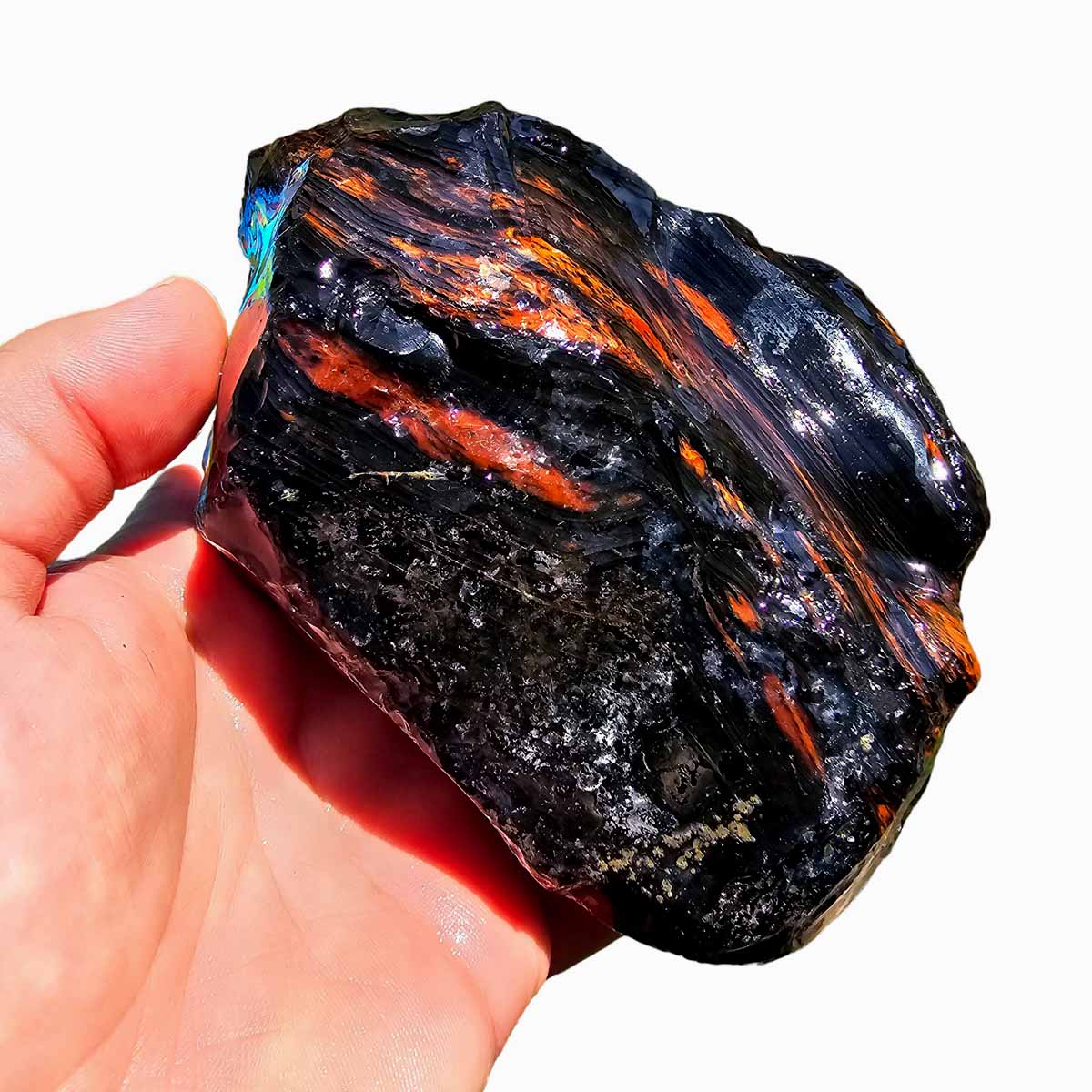 Tri-Flow Obsidian Rough Chunk from Glass Butte Oregon