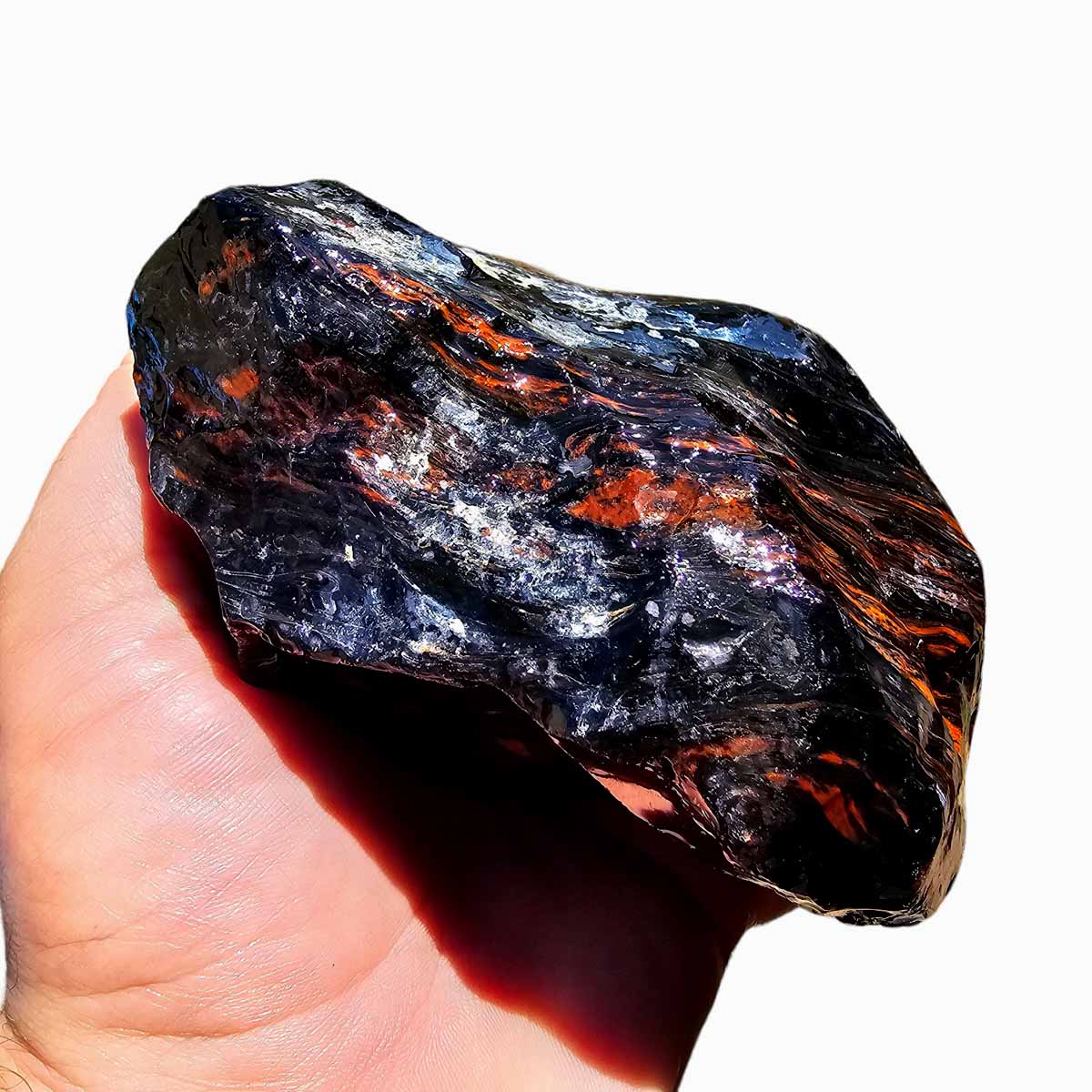 Tri-Flow Obsidian Rough Chunk from Glass Butte Oregon