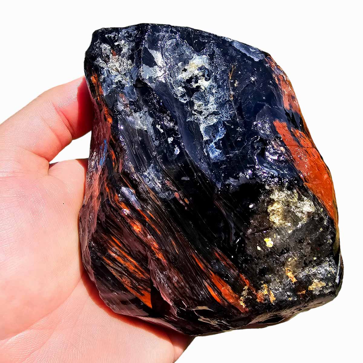 Tri-Flow Obsidian Rough Chunk from Glass Butte Oregon