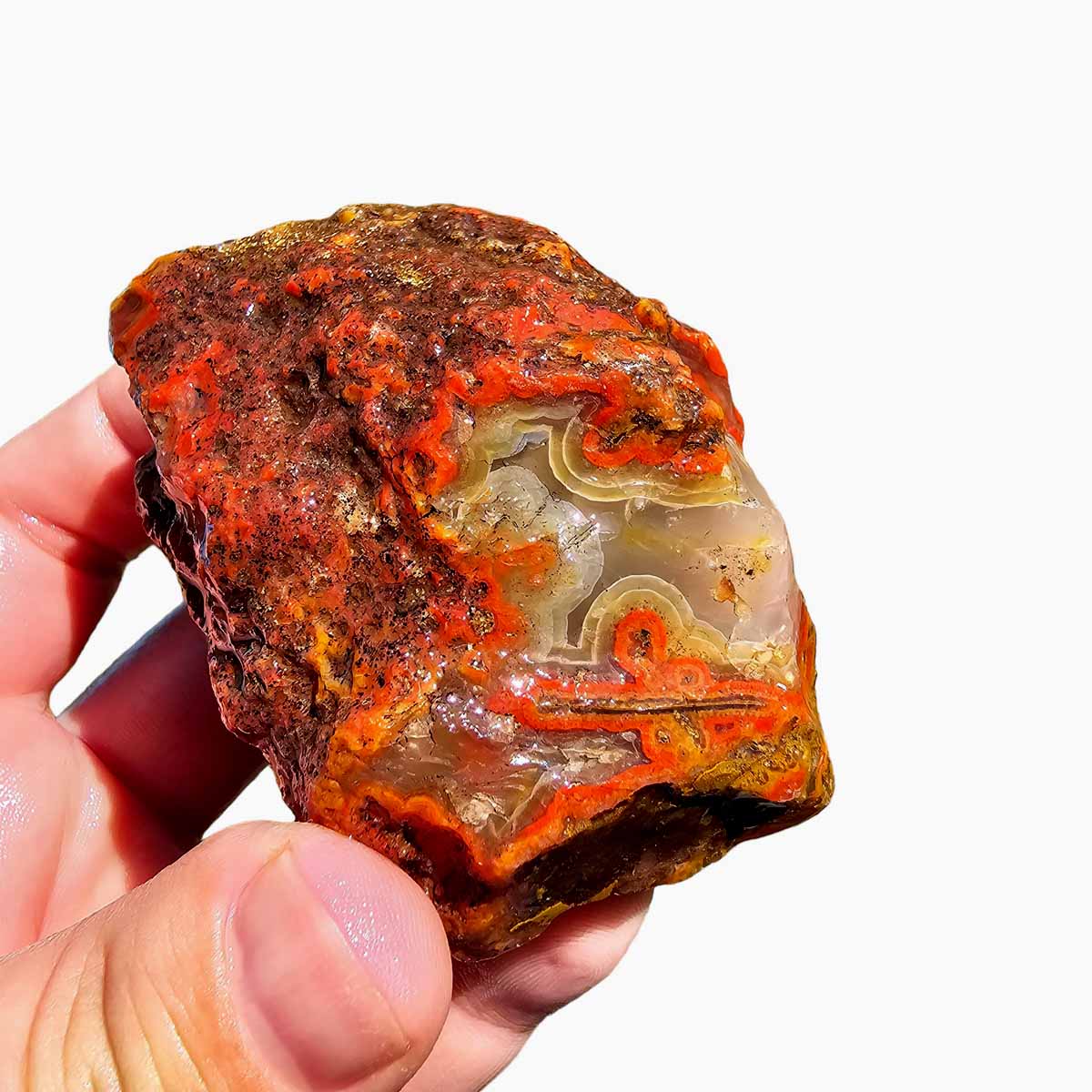 Moroccan Seam Agate Rough Chunk