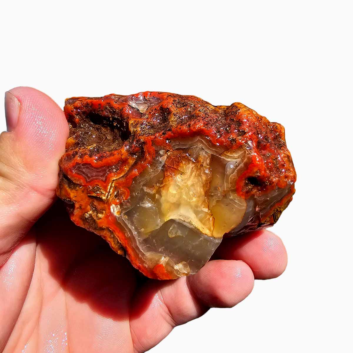 Moroccan Seam Agate Rough Chunk