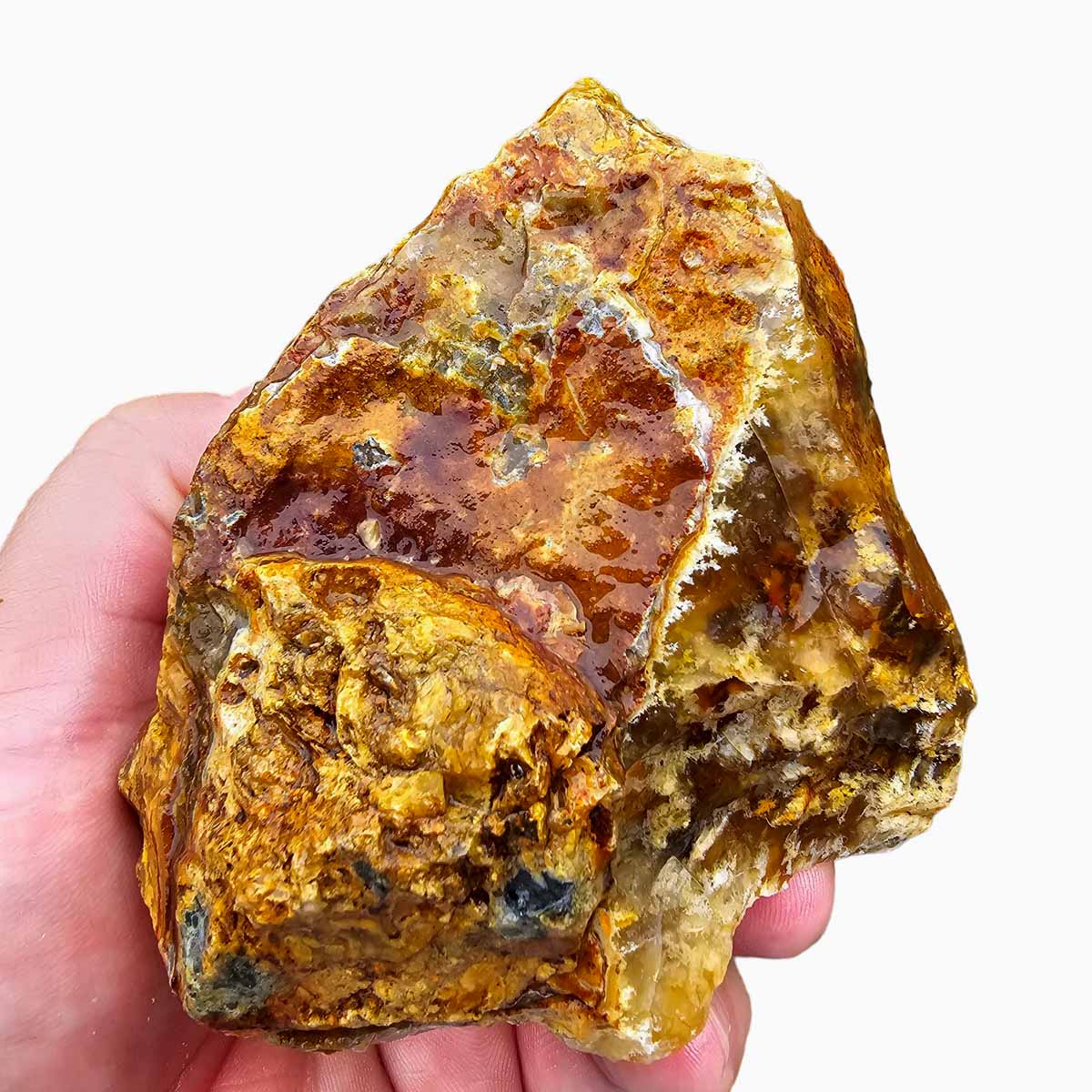 Regency Rose Plume Agate Lapidary Cutting Rough Chunk