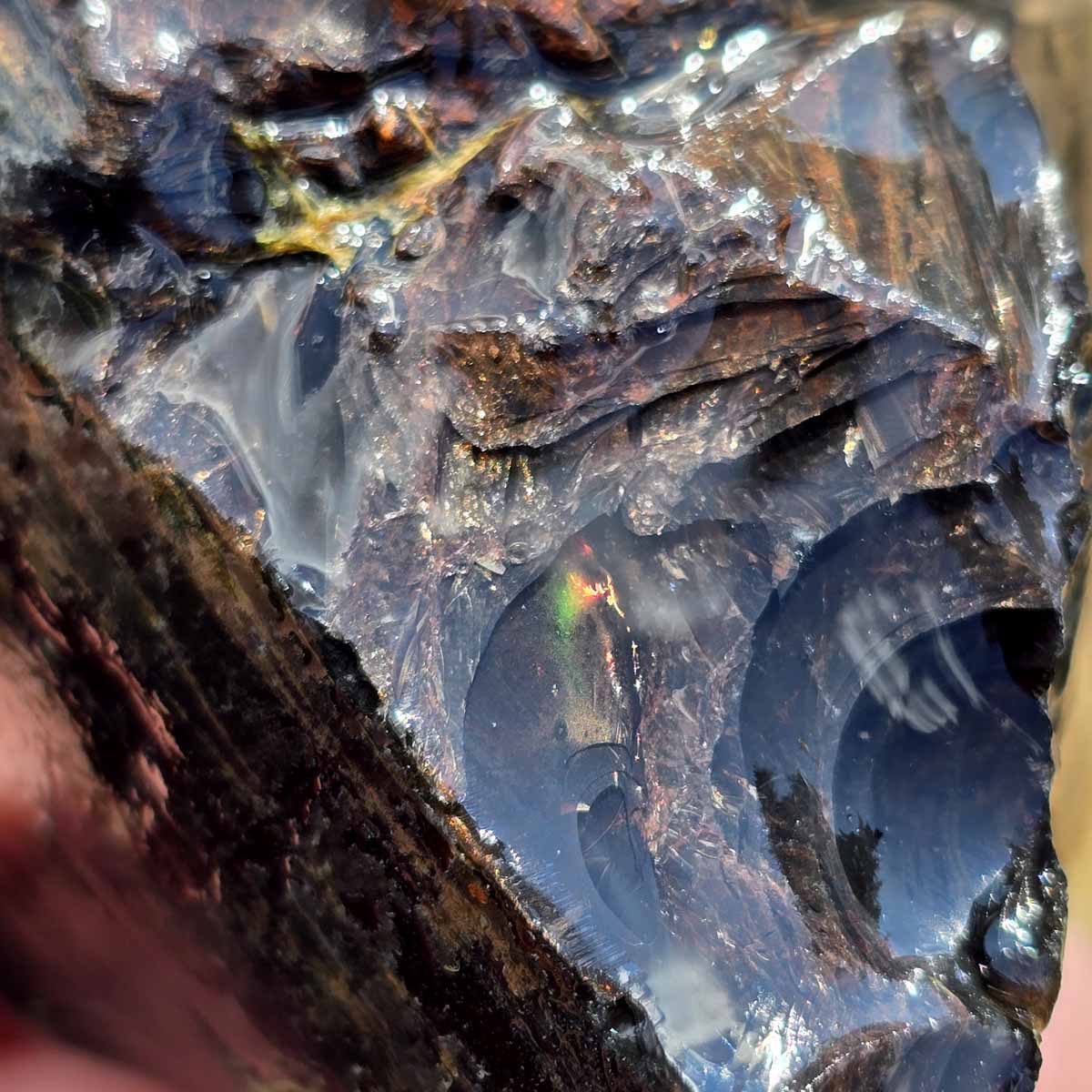 RARE Fire Glass Buttes Obsidian Rough Chunk