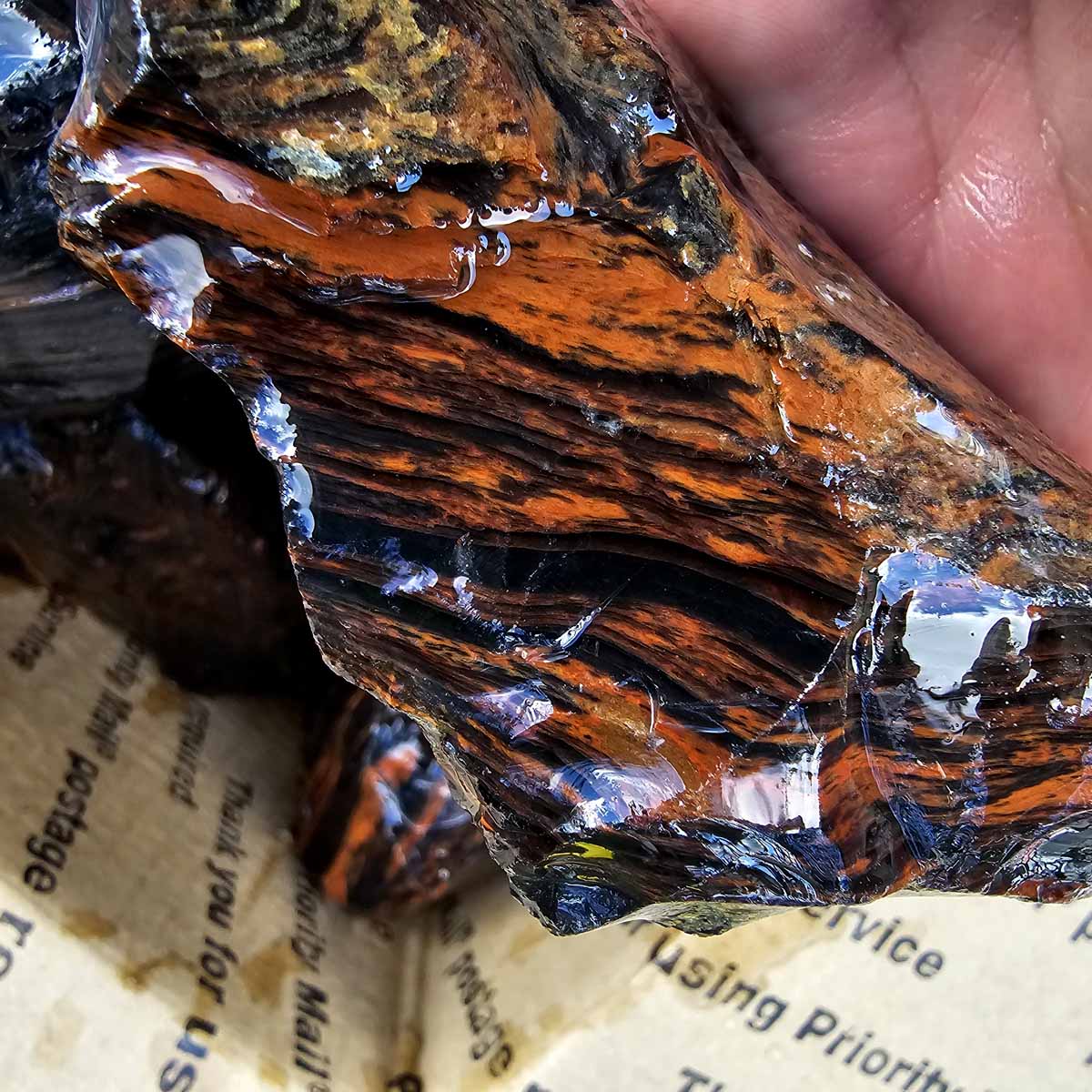 Tri-Flow Mix Old Stock Oregon Obsidian Rough Flatrate