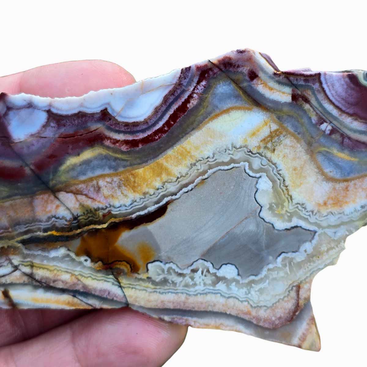 Flor de Durazno Flower of Peach Lace Agate Slab  Lapidary Stone Slab