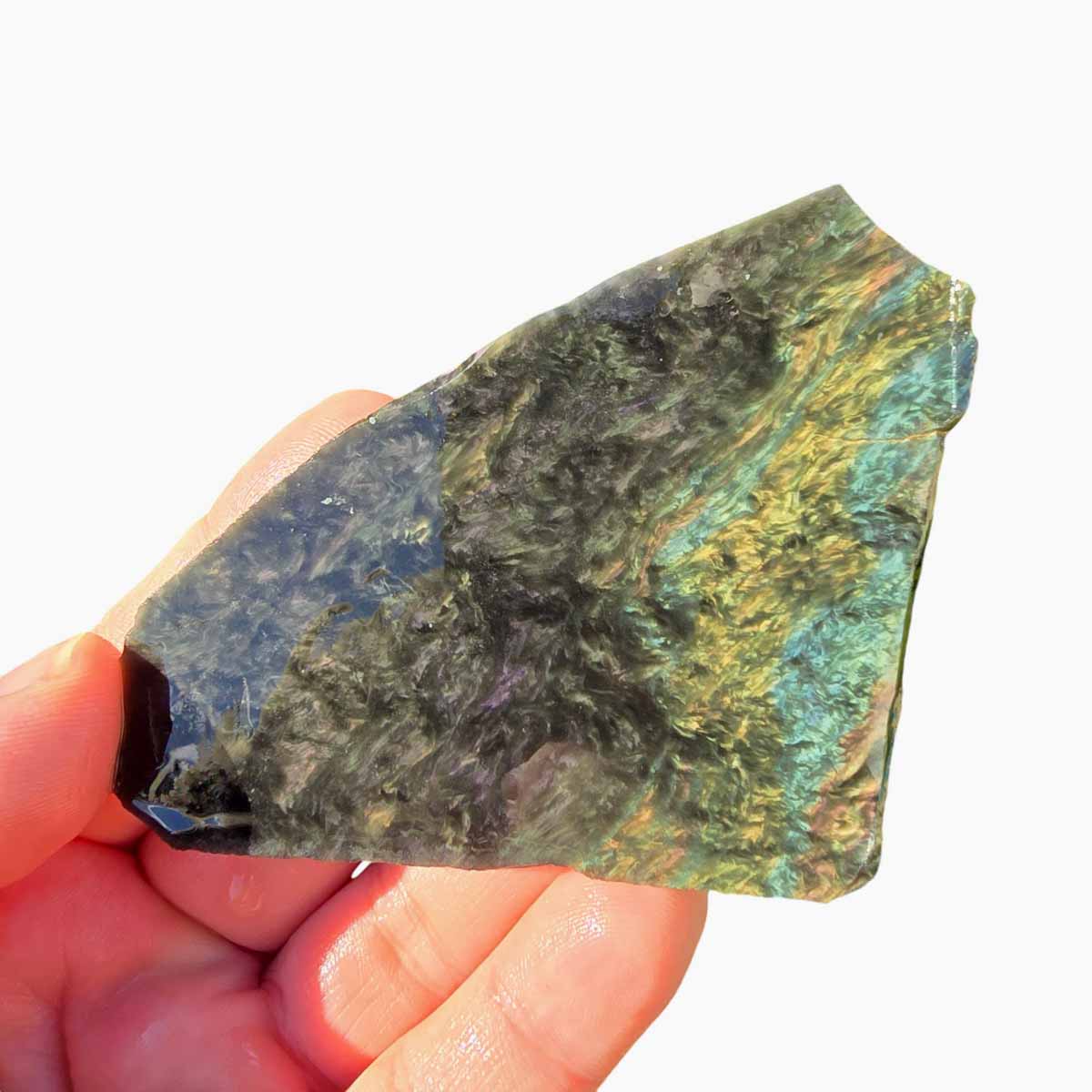 Mexican Velvet Obsidian Lapidary Stone Slab Slice Cut Rock