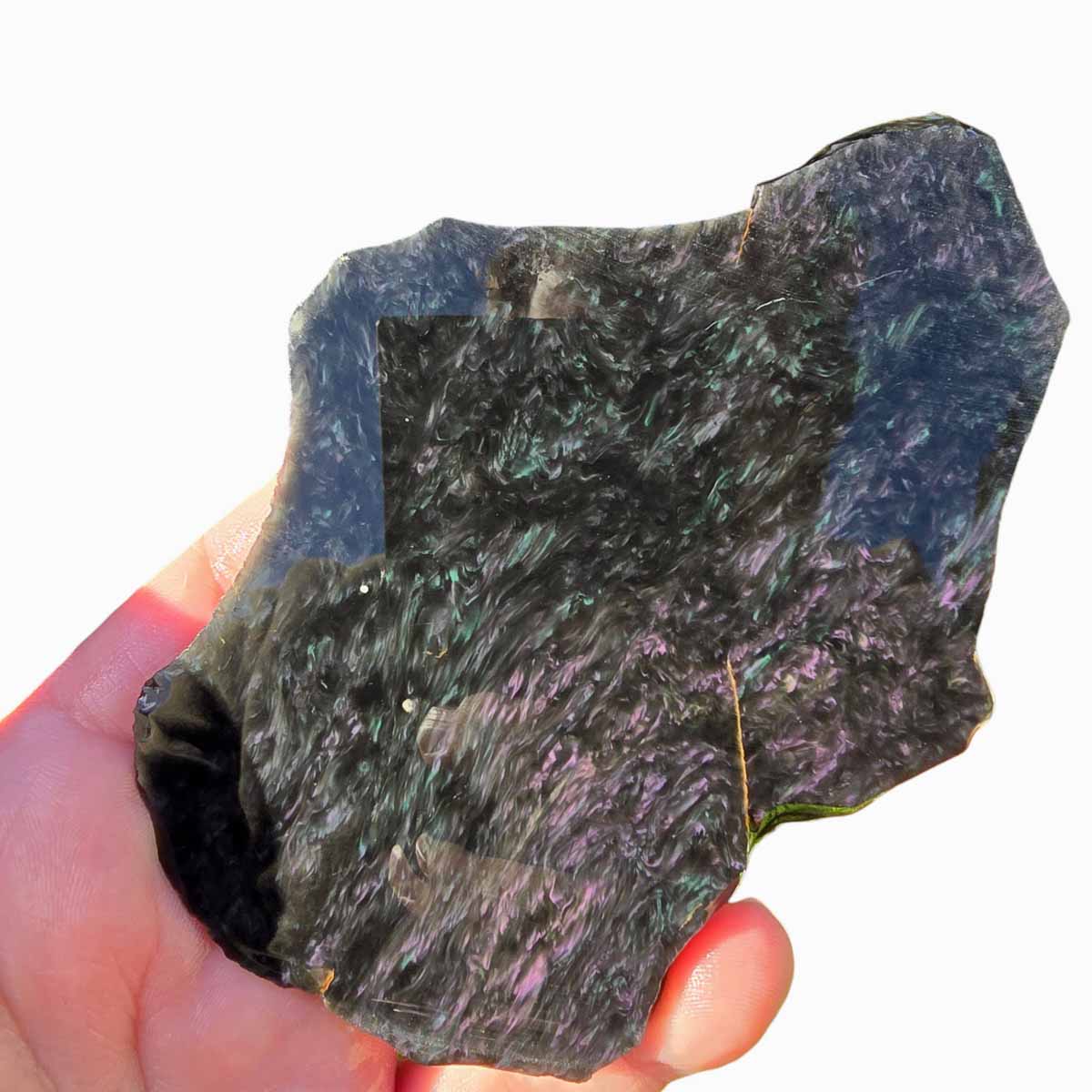 Mexican Velvet Obsidian Lapidary Stone Slab Slice Cut Rock