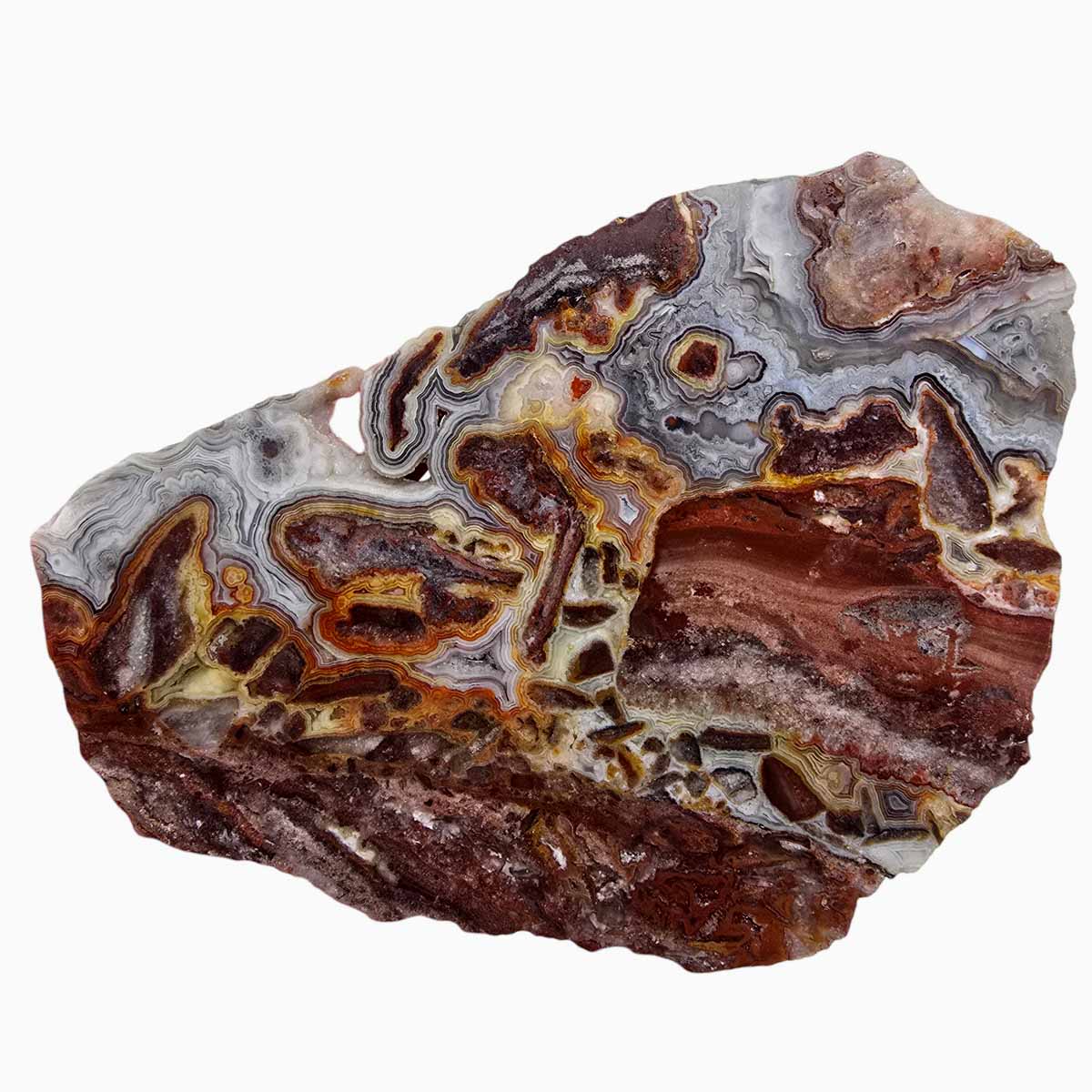 Laguna Lace Agate Slab Lapidary Stone Slice Cut Rock