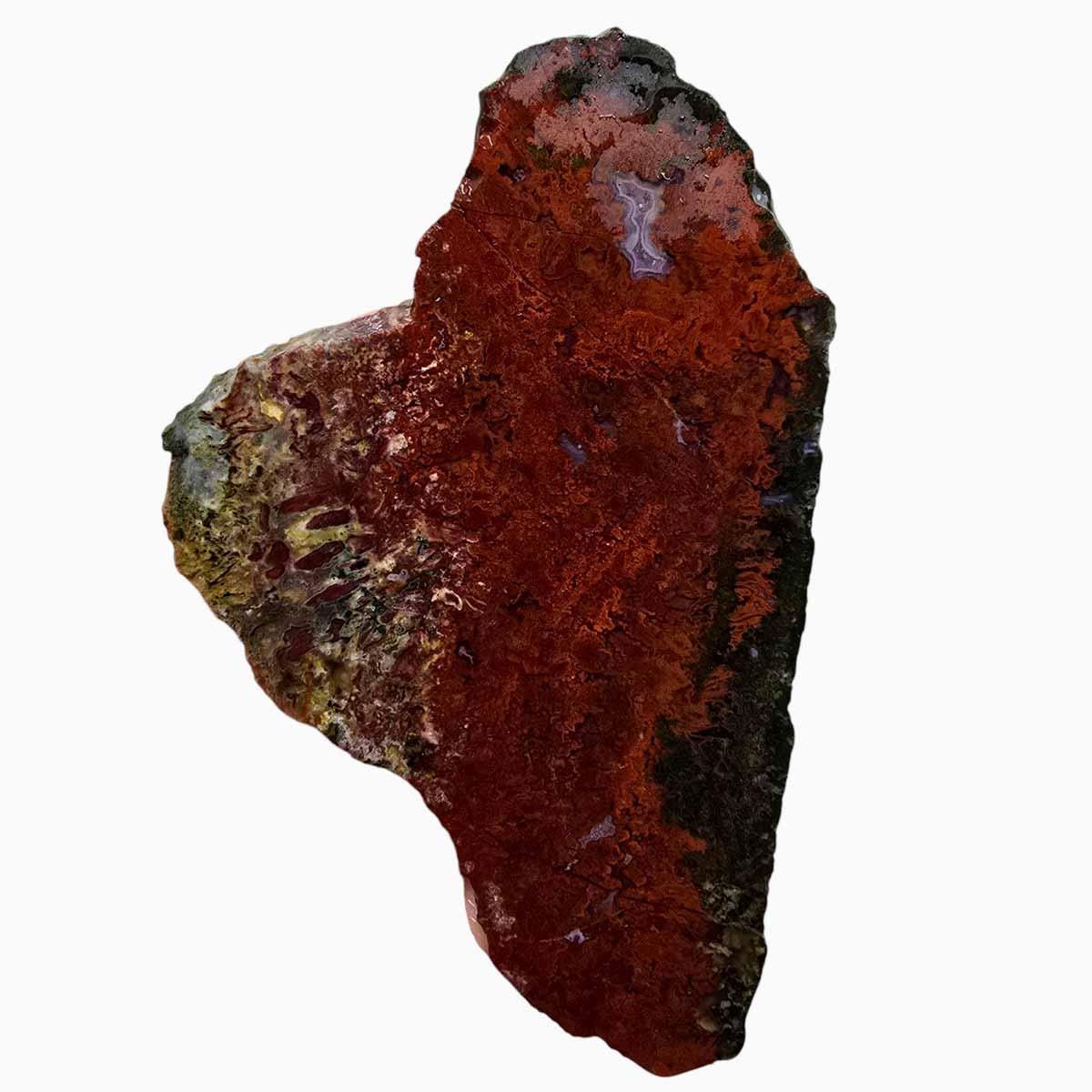 Red Lightning Agate Slab Lapidary Stone Slice Cut Rock