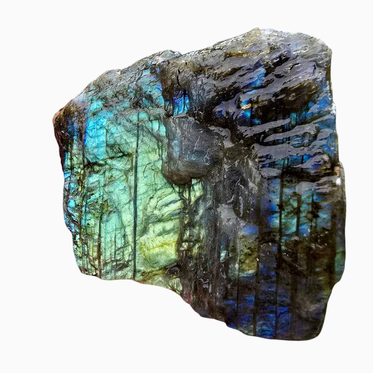 High Flash Labradorite Lapidary Cutter Rough Chunk