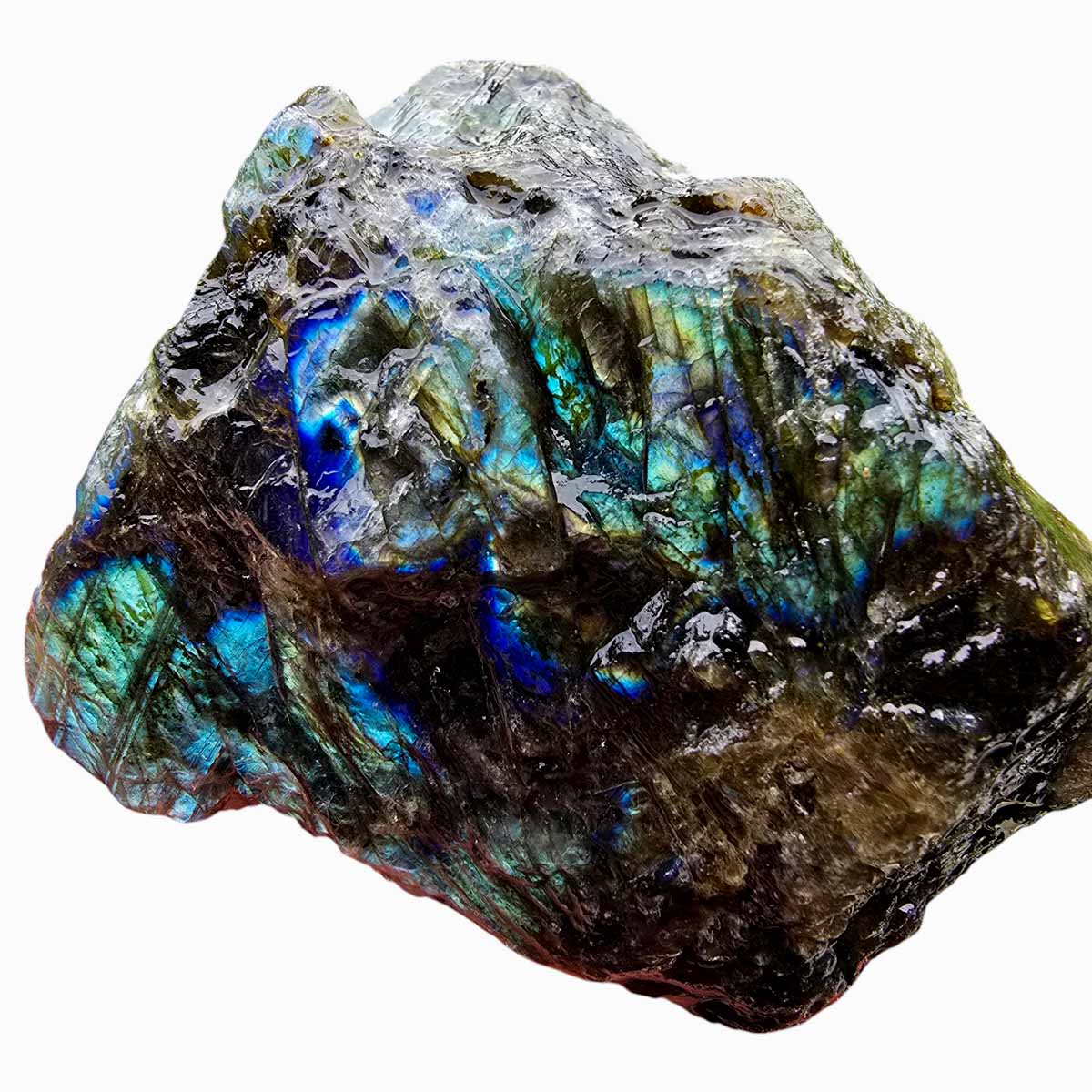 High Flash Labradorite Lapidary Cutter Rough Chunk