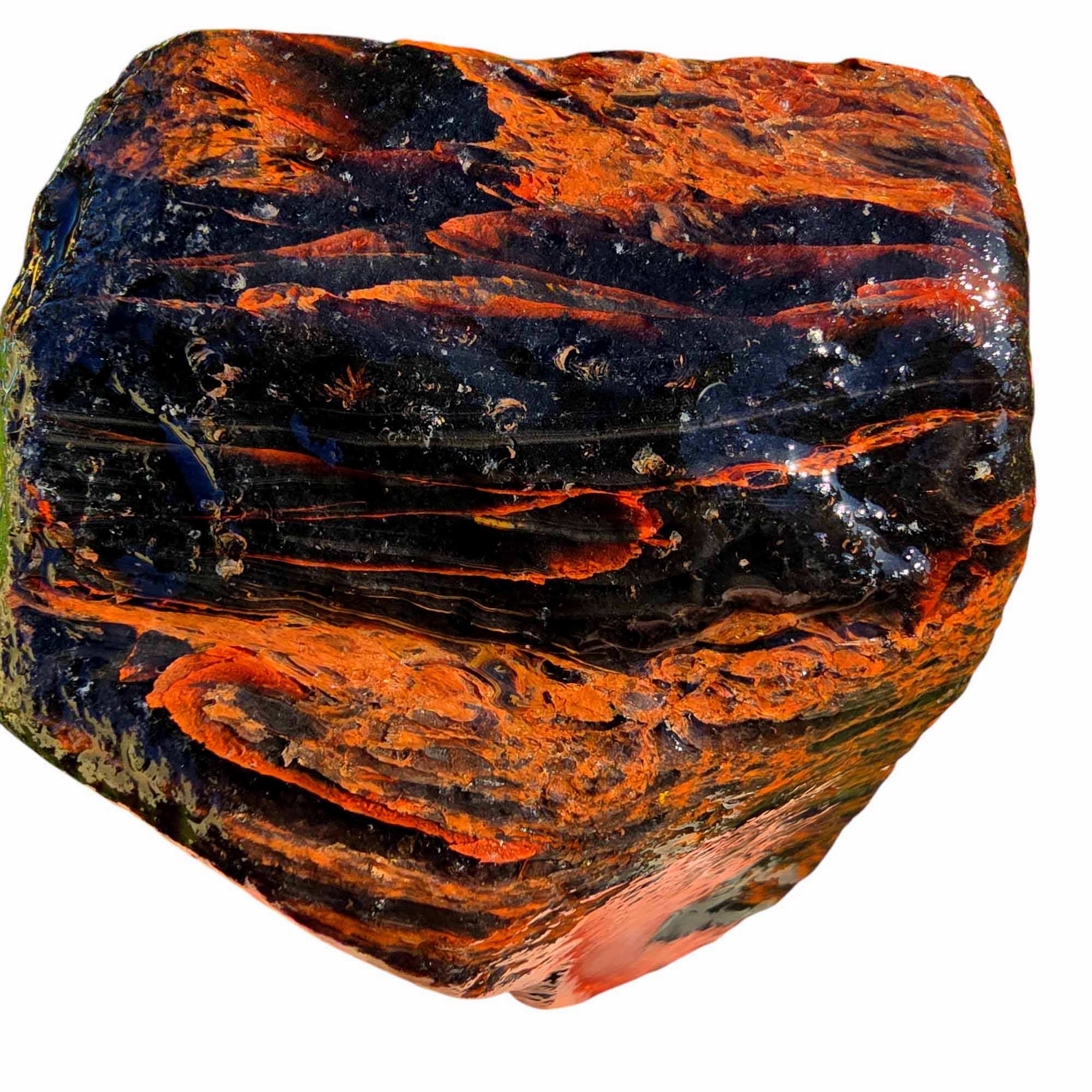 RARE Red Ribbon Obsidian Lapidary Cutting Rough Chunk