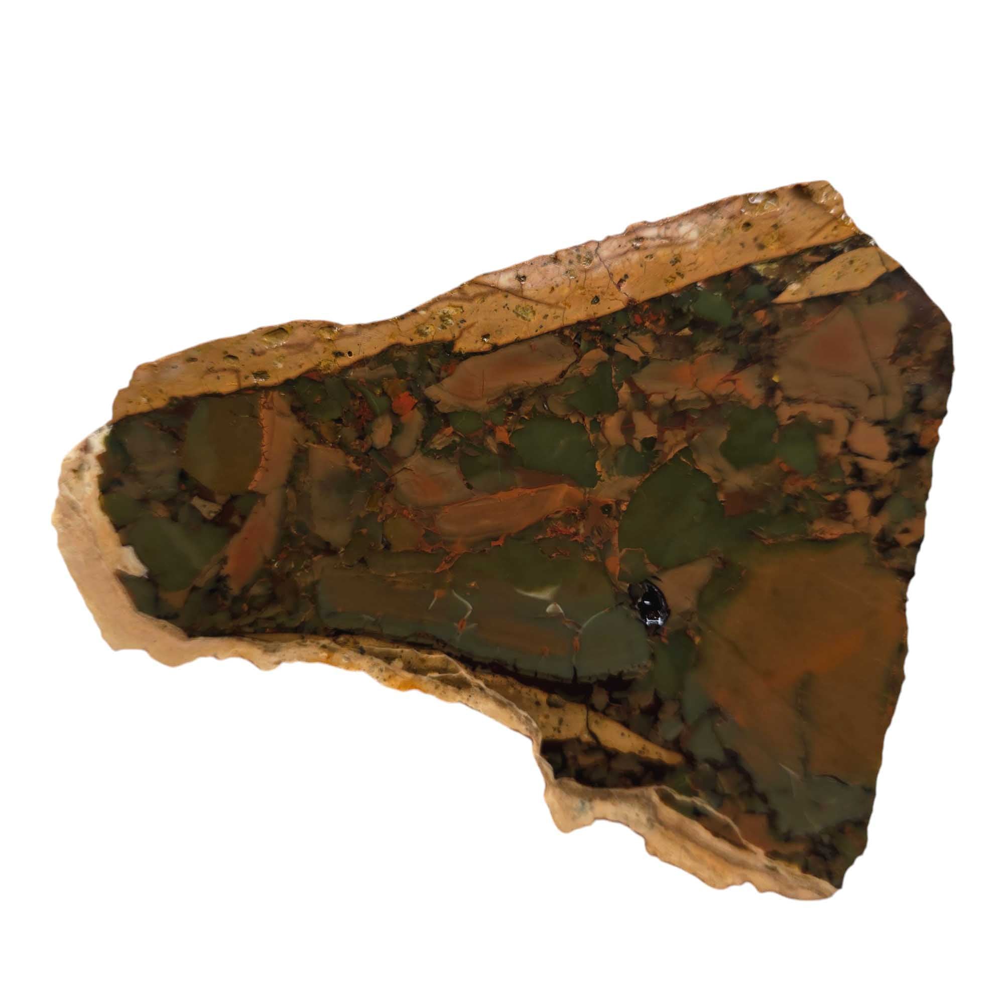 Rare Whisky Creek Brecciated Jasper Slab Lapidary Stone Slice Cut Rock