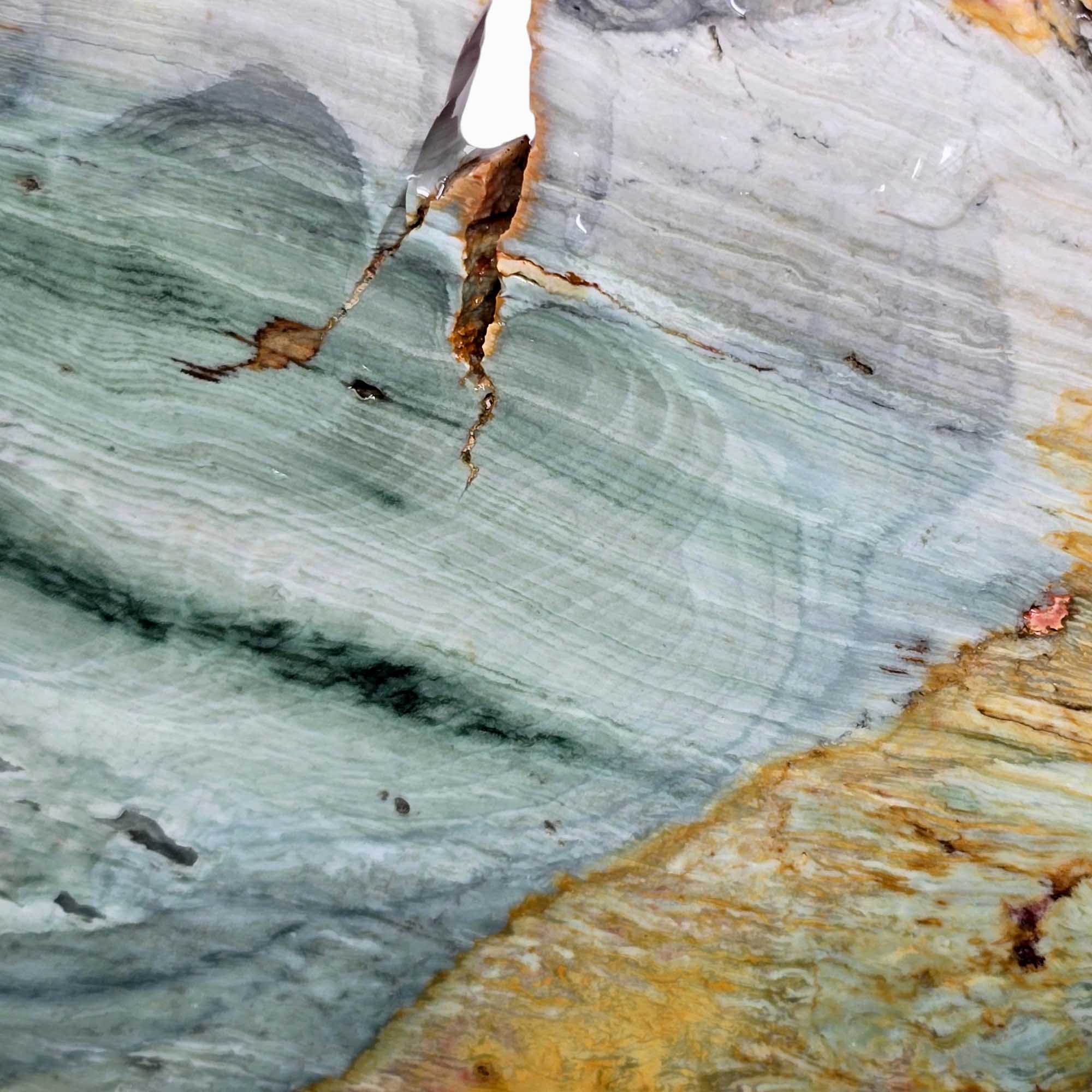 Ellipso Gary Green Larsonite Freedom Jasper Slab Lapidary Stone Slice Cut Rock