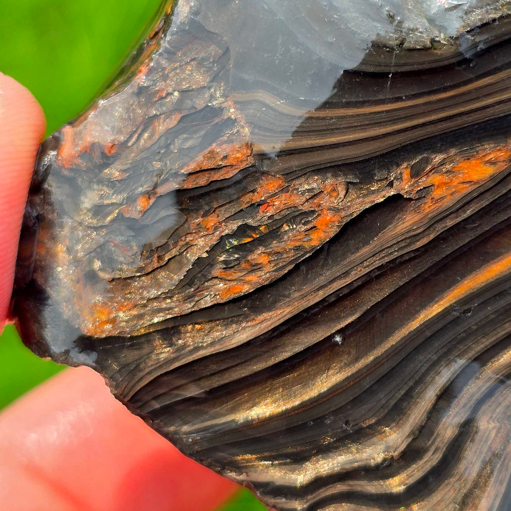 Glass Butte Spring Nap In RARE Fire Glass Buttes Obsidian Rough Chunk Lapidary Stone Magnetite