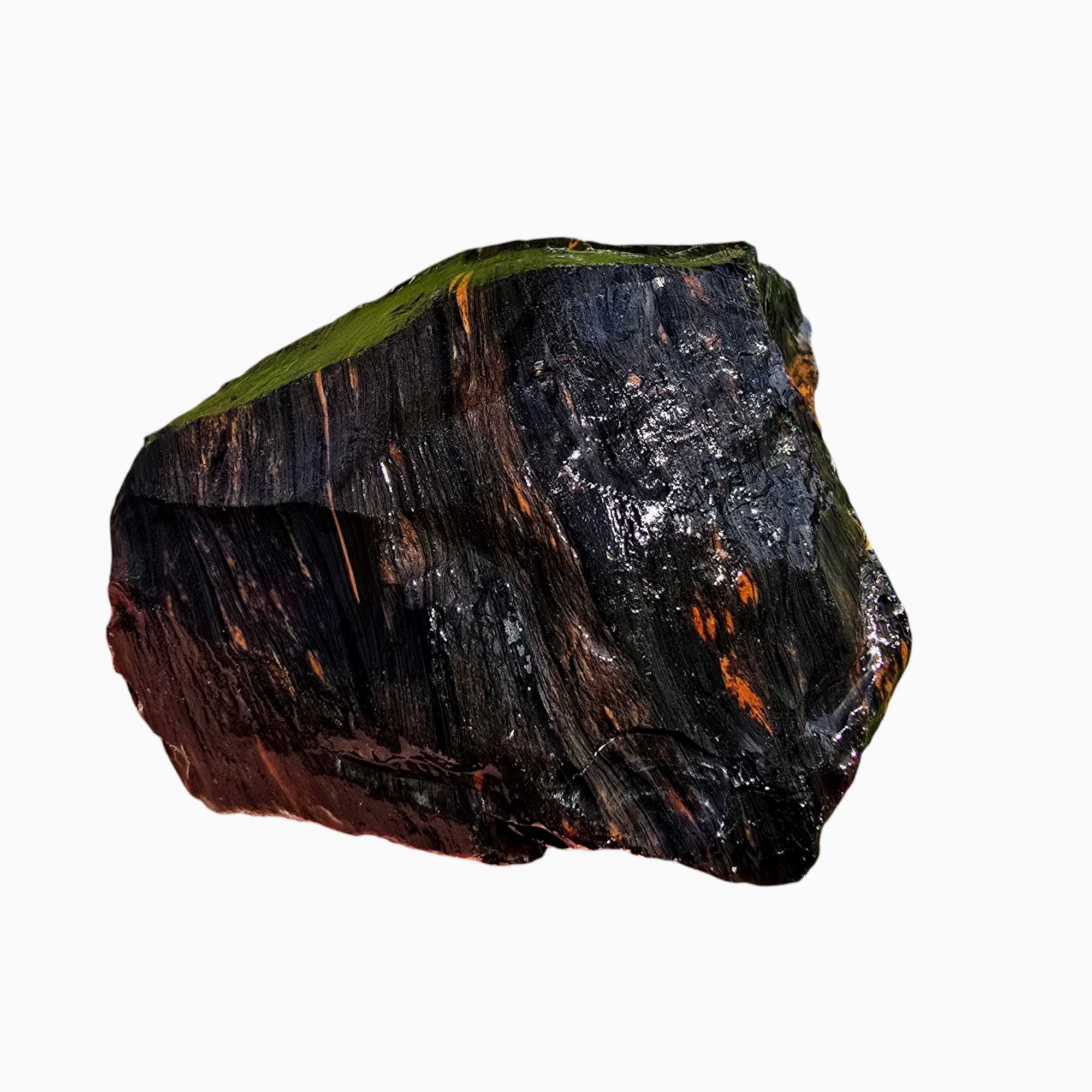 RARE Fire Glass Buttes Obsidian Rough Chunk Lapidary Stone Magnetite