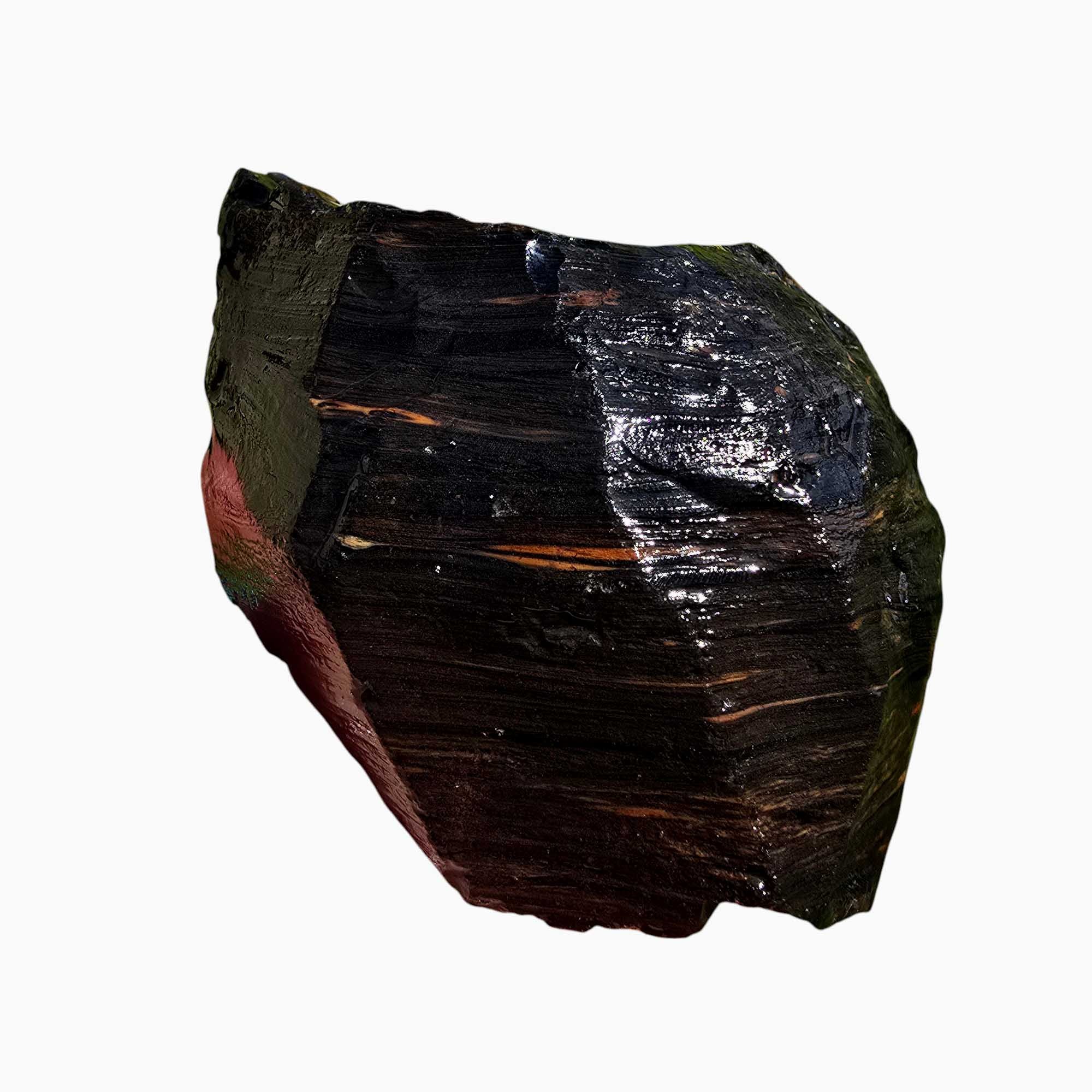 RARE Fire Glass Buttes Obsidian Rough Chunk Lapidary Stone Magnetite