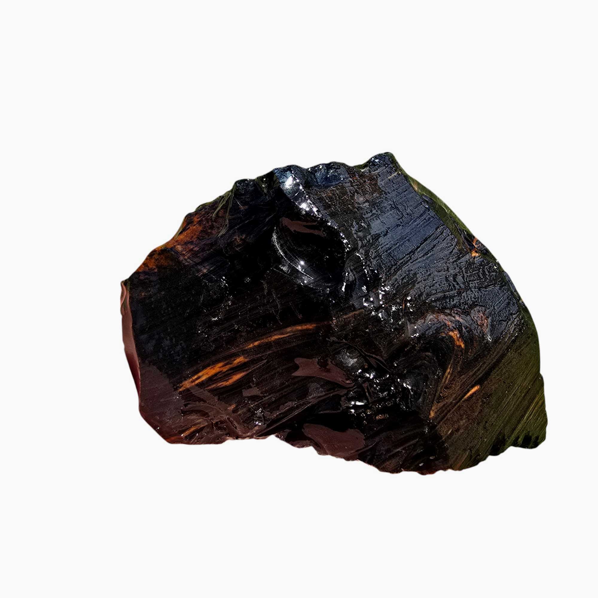 RARE Fire Glass Buttes Obsidian Rough Chunk Lapidary Stone Magnetite