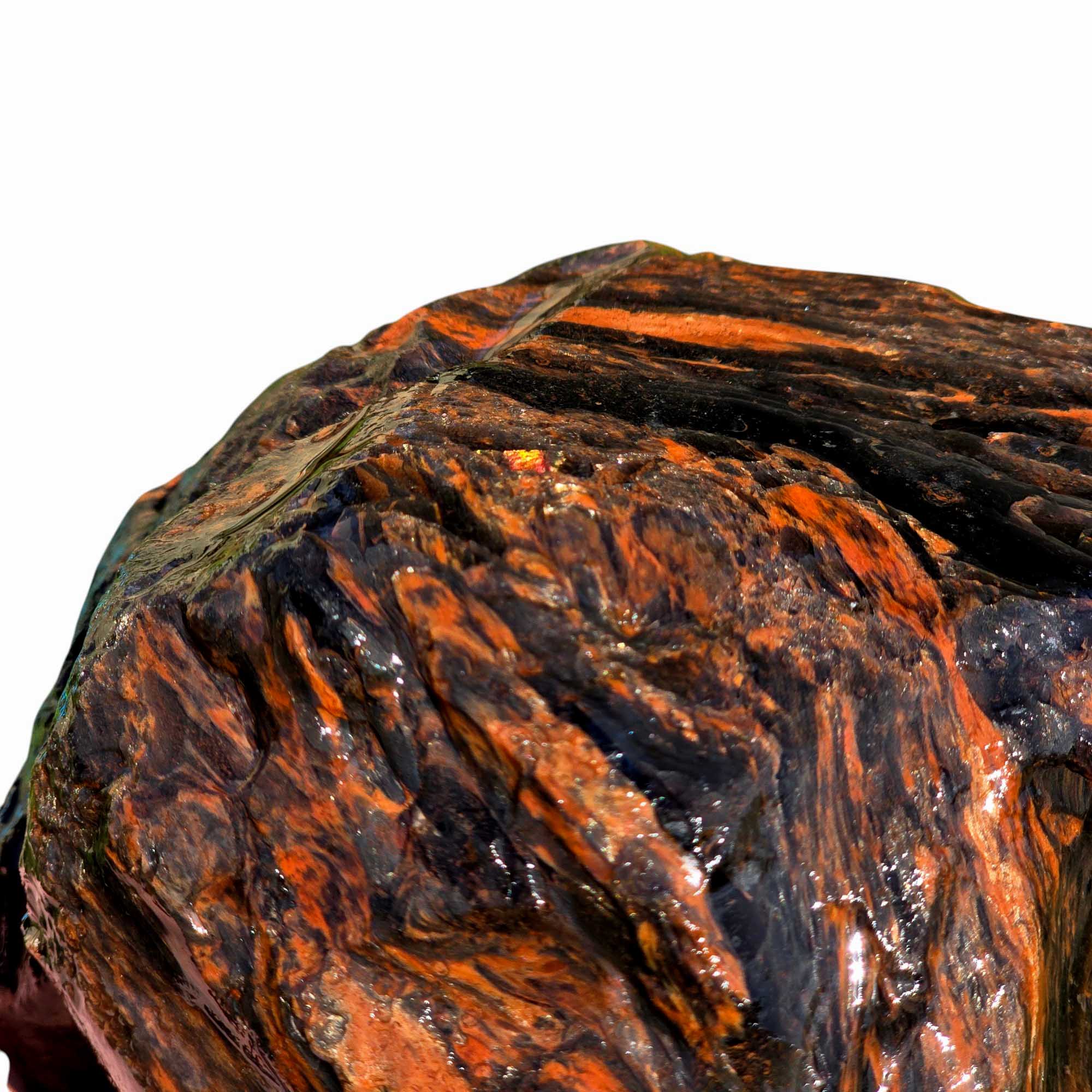 RARE Fire Glass Buttes Obsidian Rough Chunk Lapidary Stone Magnetite