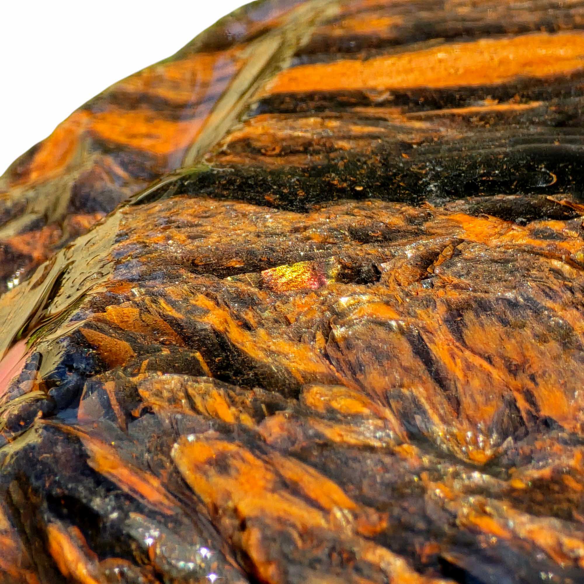 RARE Fire Glass Buttes Obsidian Rough Chunk Lapidary Stone Magnetite