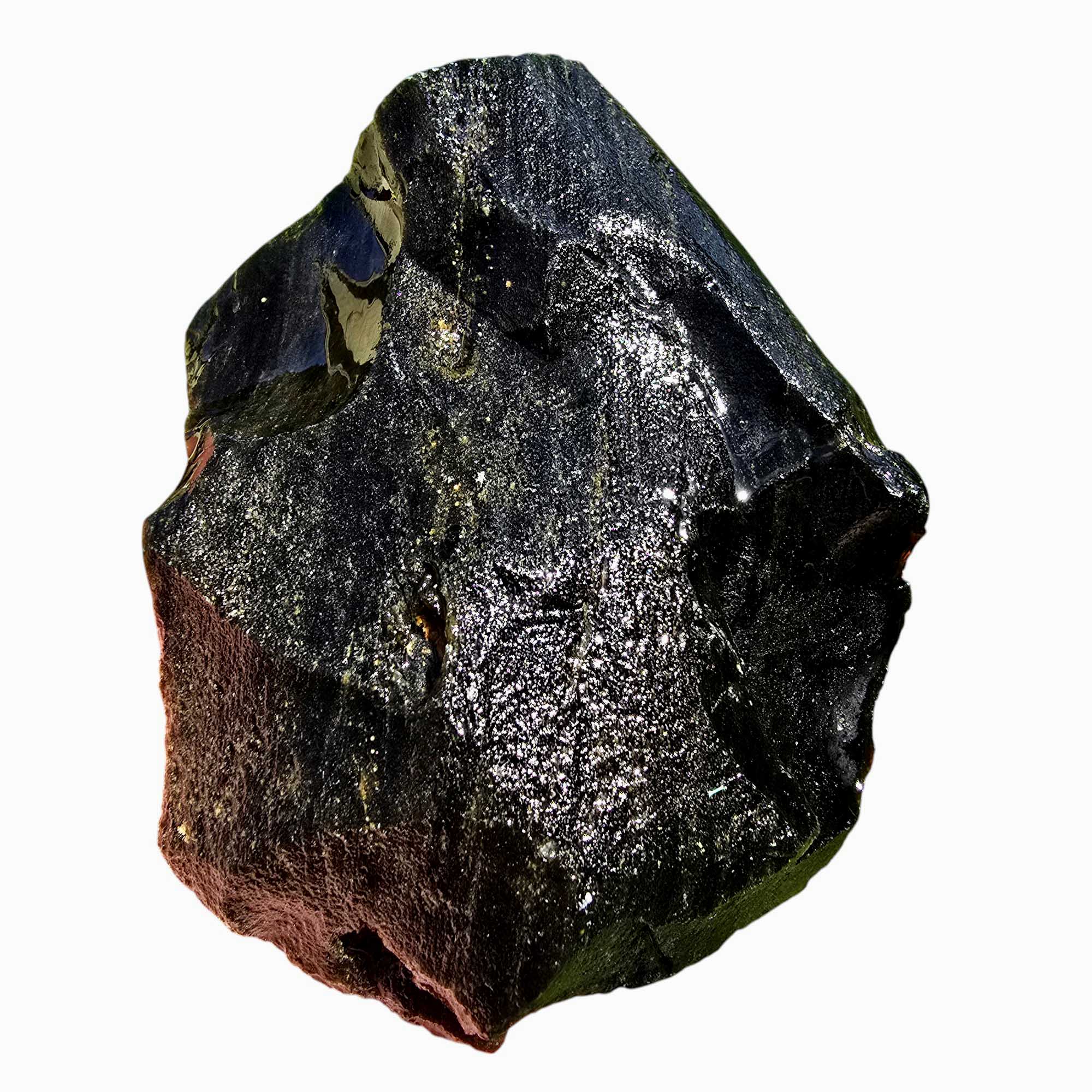 Mexican Gold Sheen Obsidian Lapidary Cutter Rough Chunk
