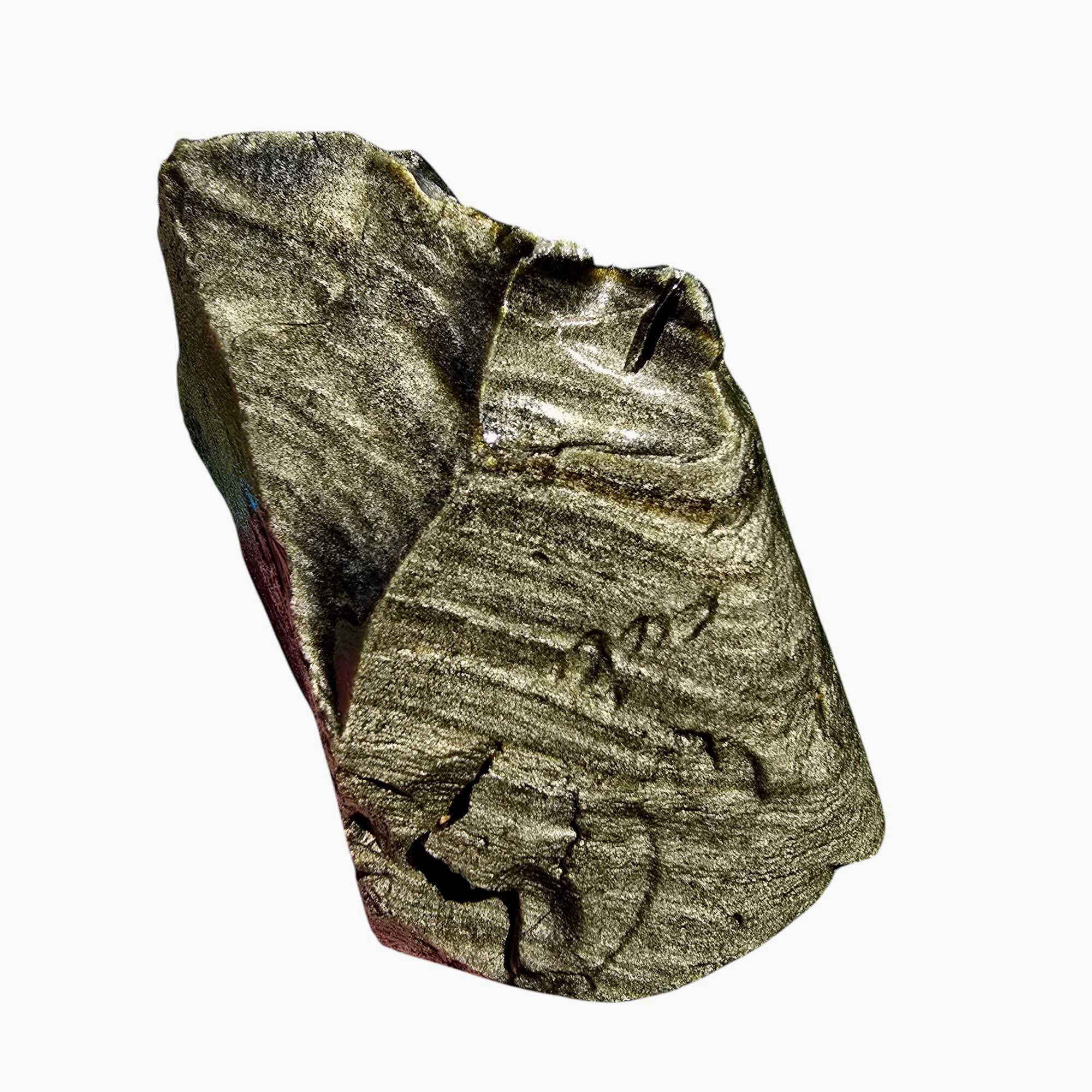 Mexican Gold Sheen Obsidian Lapidary Cutter Rough Chunk