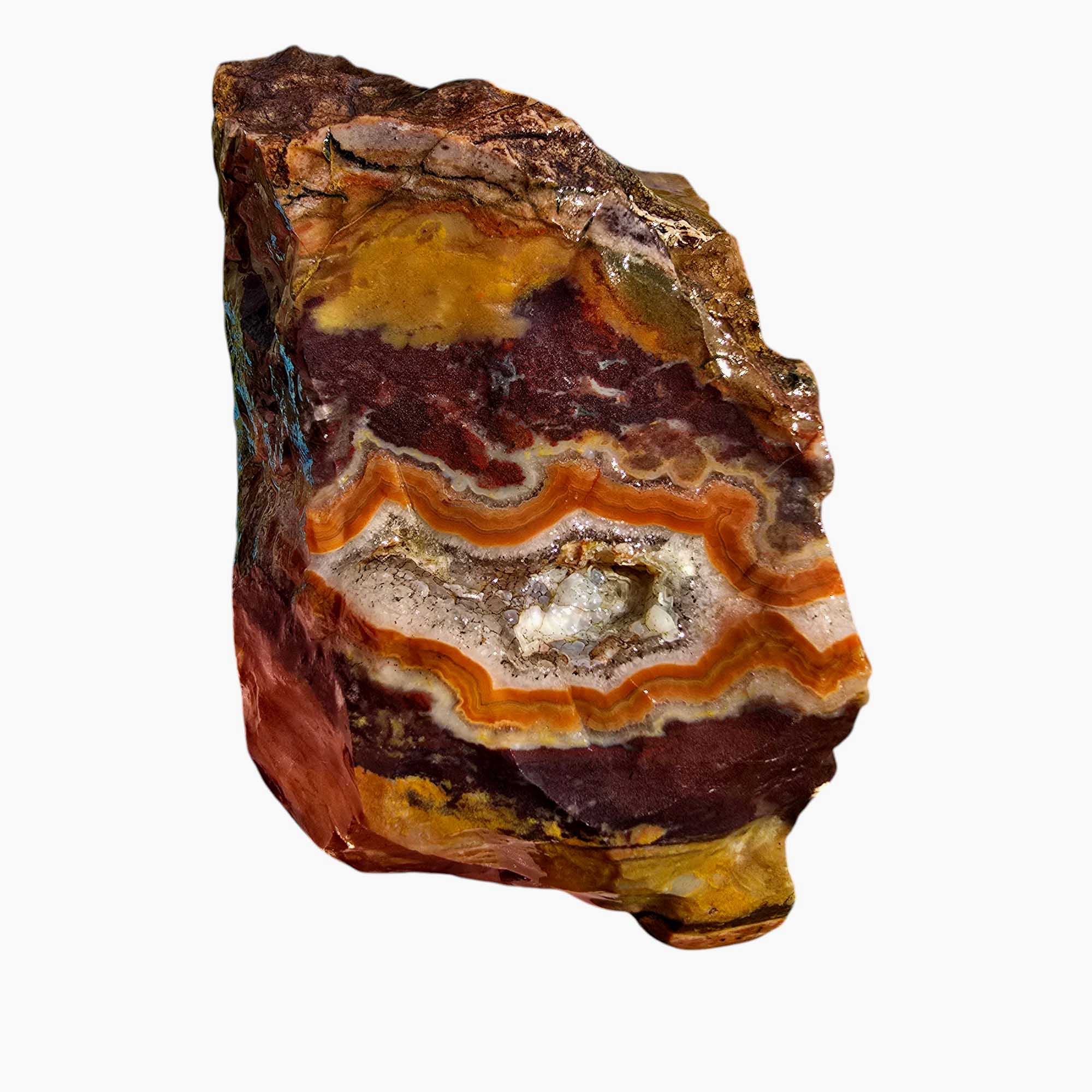 Moroccan Seam Agate Rough Chunk Lapidary Stone
