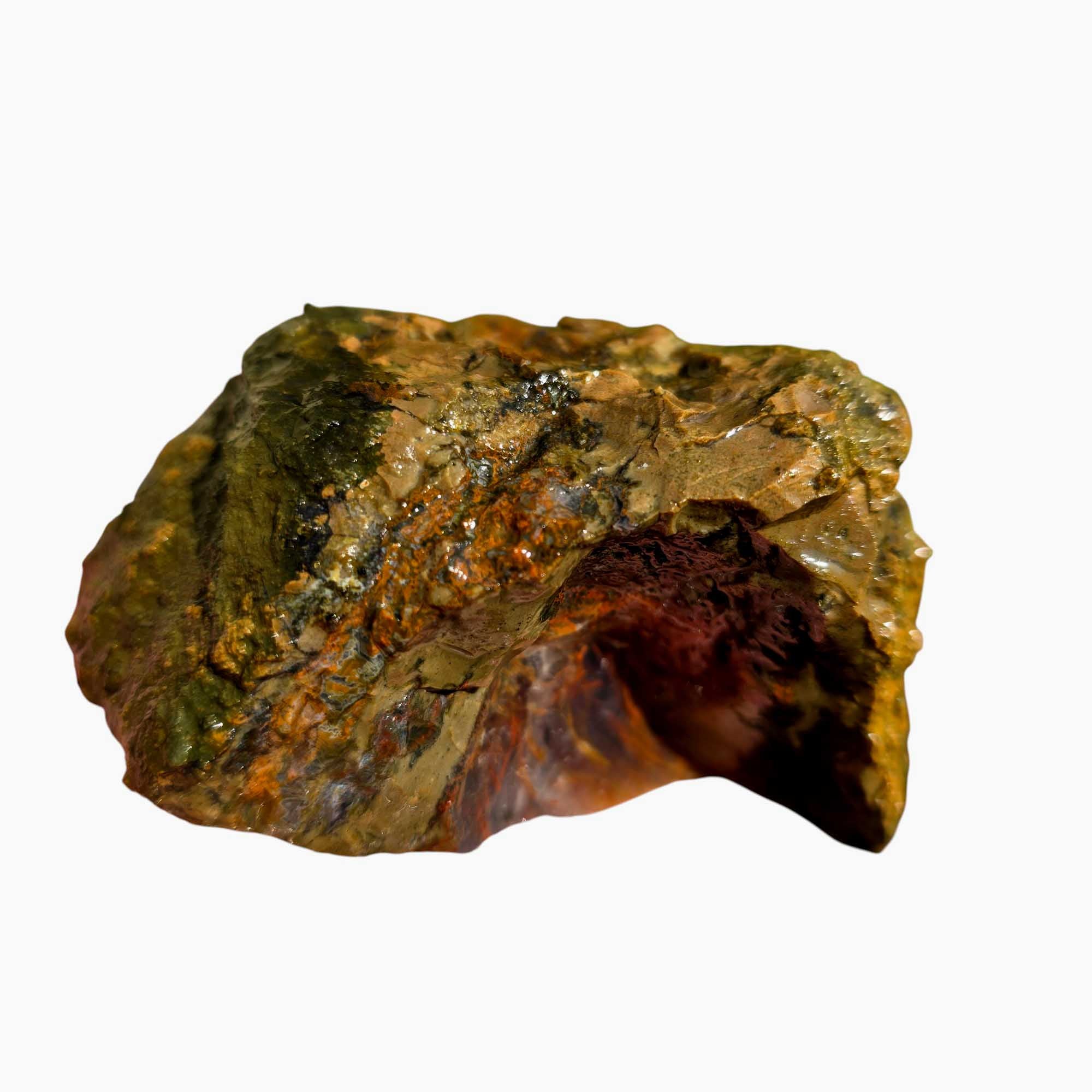 Priday Moss Bed Egg Rough Chunk Lapidary Stone Cut Face