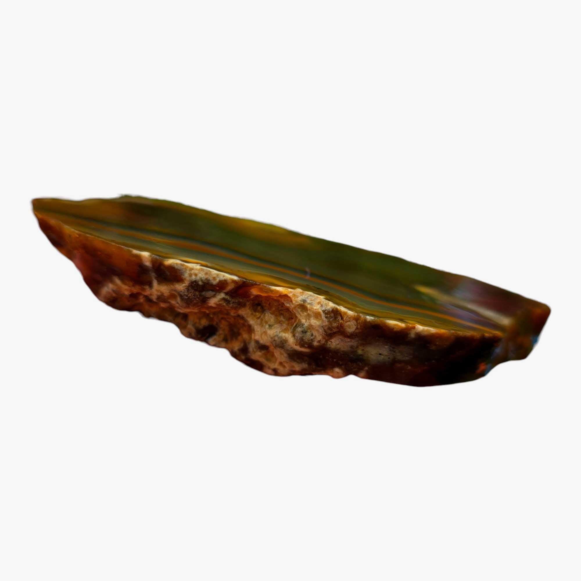 Piranha Brazilian Agate Lapidary Cutting Rough Chunk Stone Cut Face