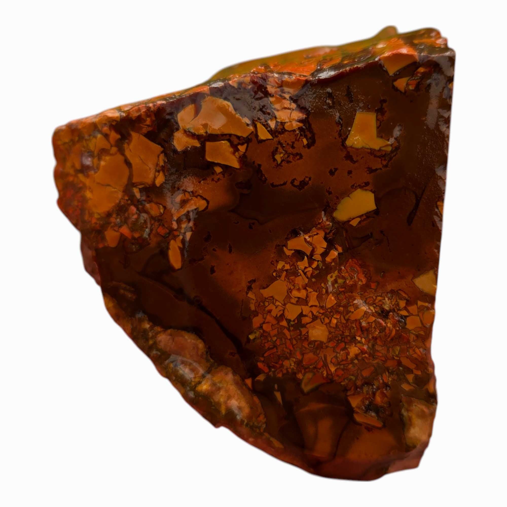 Rare Whisky Creek Brecciated Jasper Lapidary Cutting Rough Chunk Stone Cut Face