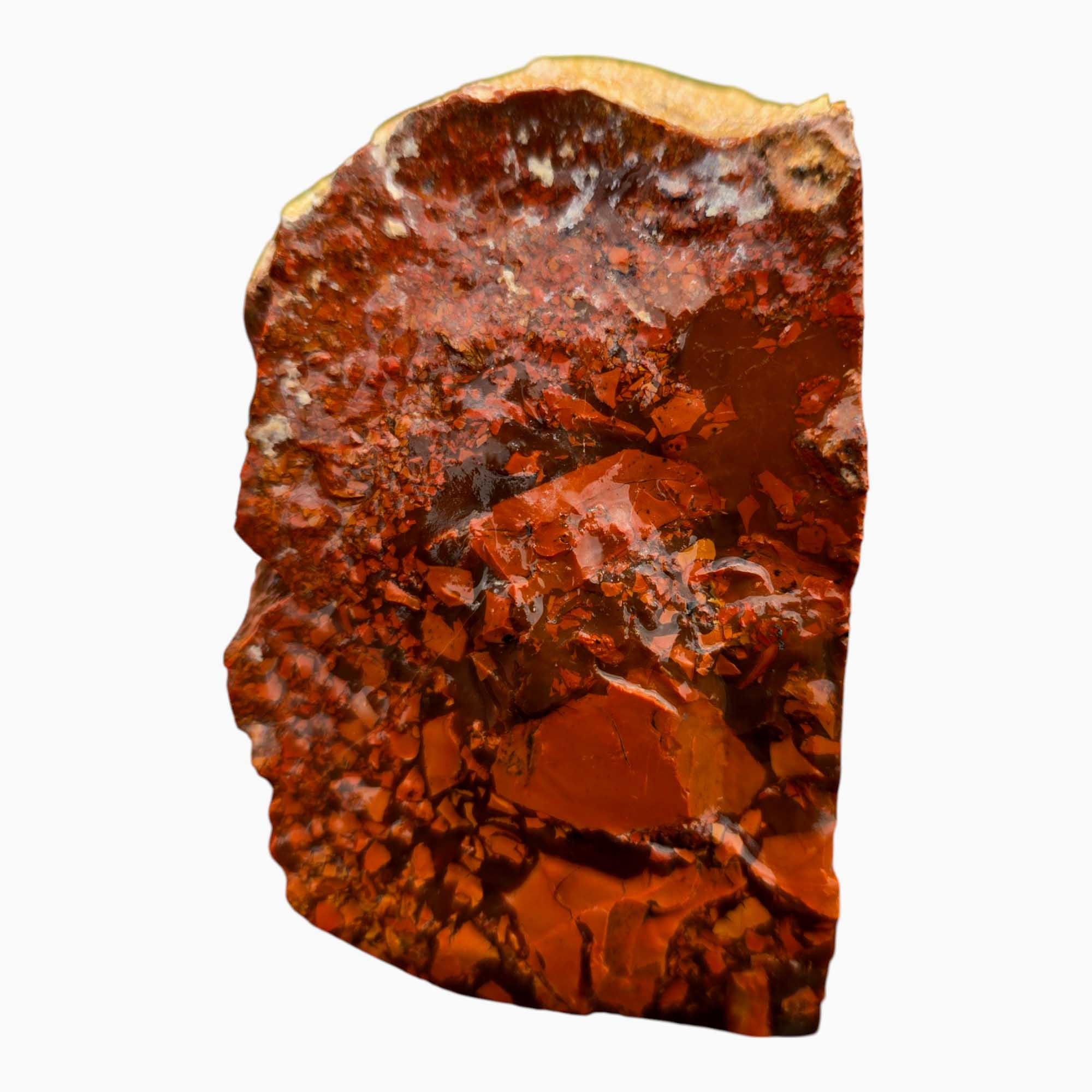 Rare Whisky Creek Brecciated Jasper Lapidary Cutting Rough Chunk Stone Cut Face