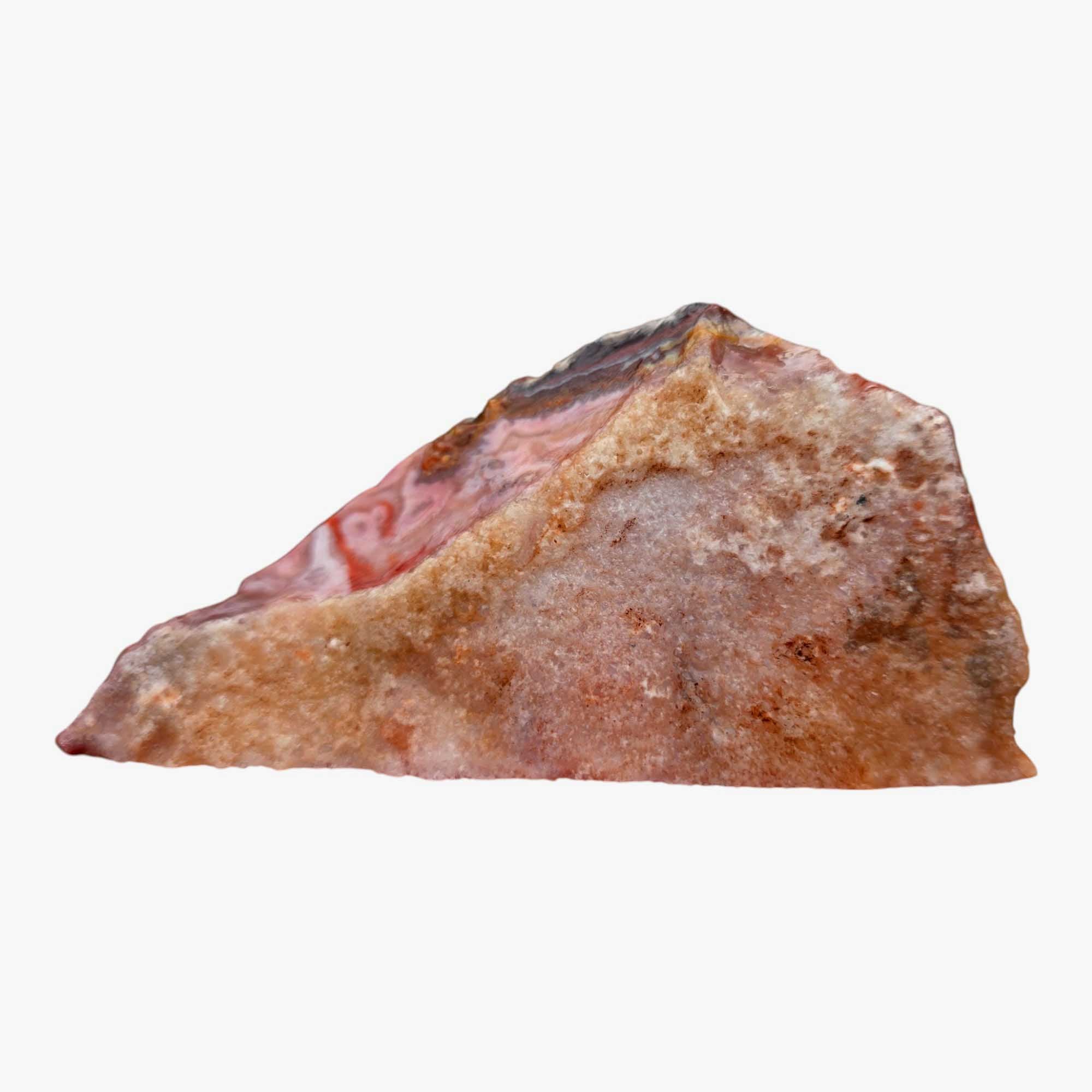 Flor de Durazno Flower of Peach Lace Agate Lapidary Cutting Rough Chunk Stone Cut Face