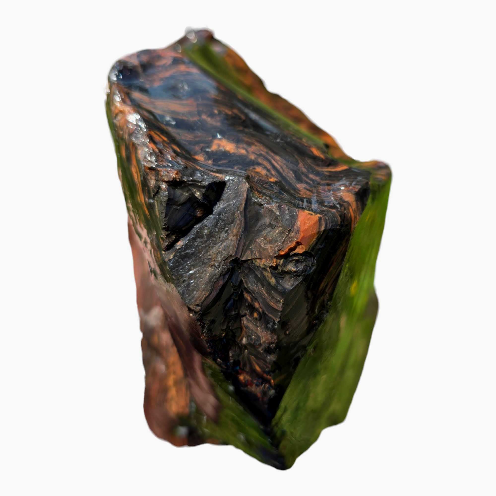 RARE Fire Glass Buttes Obsidian Rough Chunk Lapidary Stone Magnetite