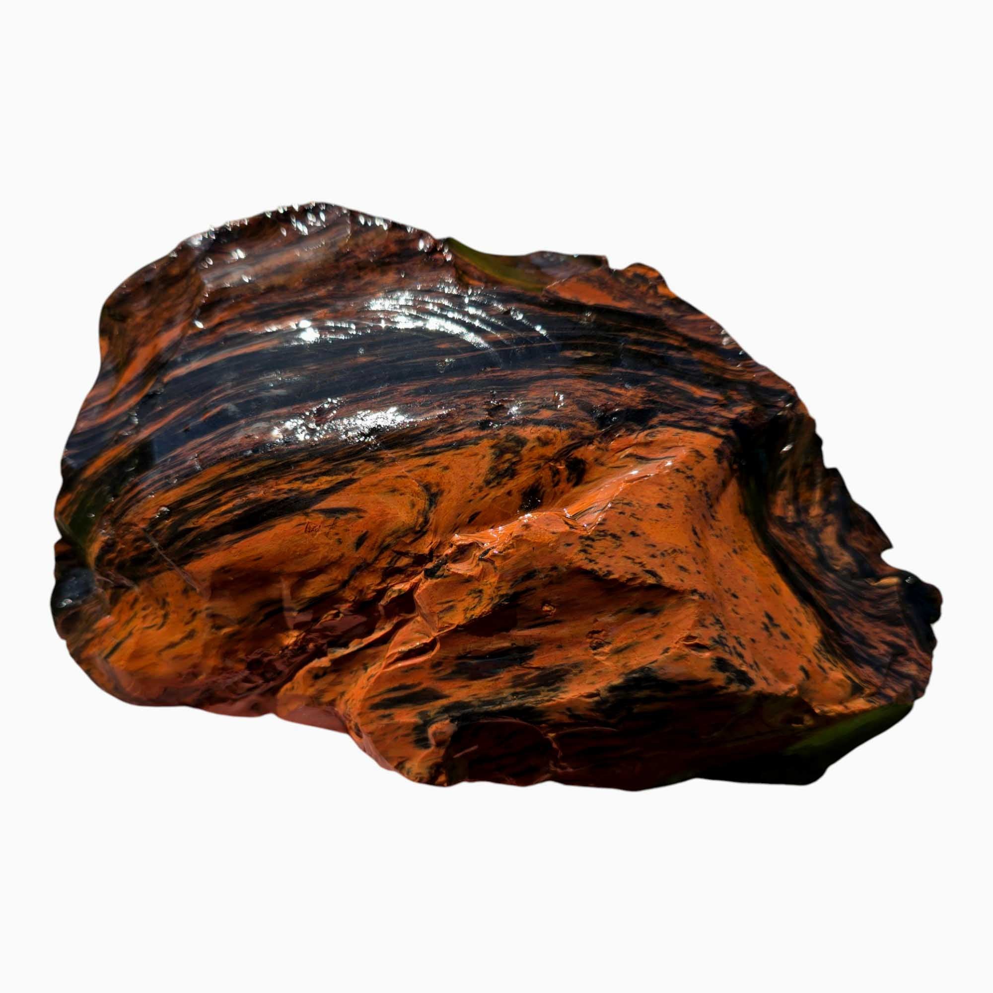 RARE Fire Glass Buttes Obsidian Rough Chunk Lapidary Stone Magnetite