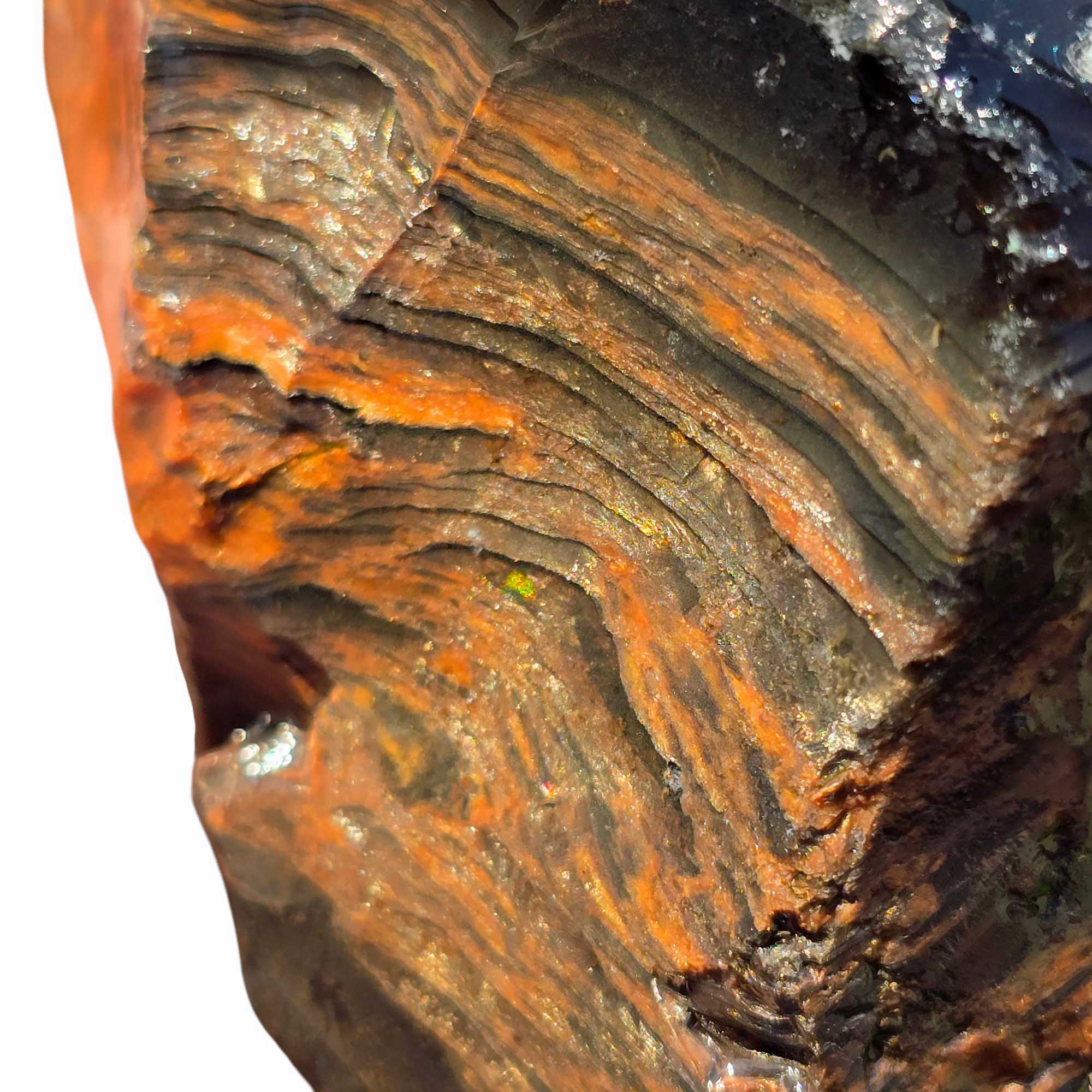 RARE Fire Glass Buttes Obsidian Rough Chunk Lapidary Stone Magnetite