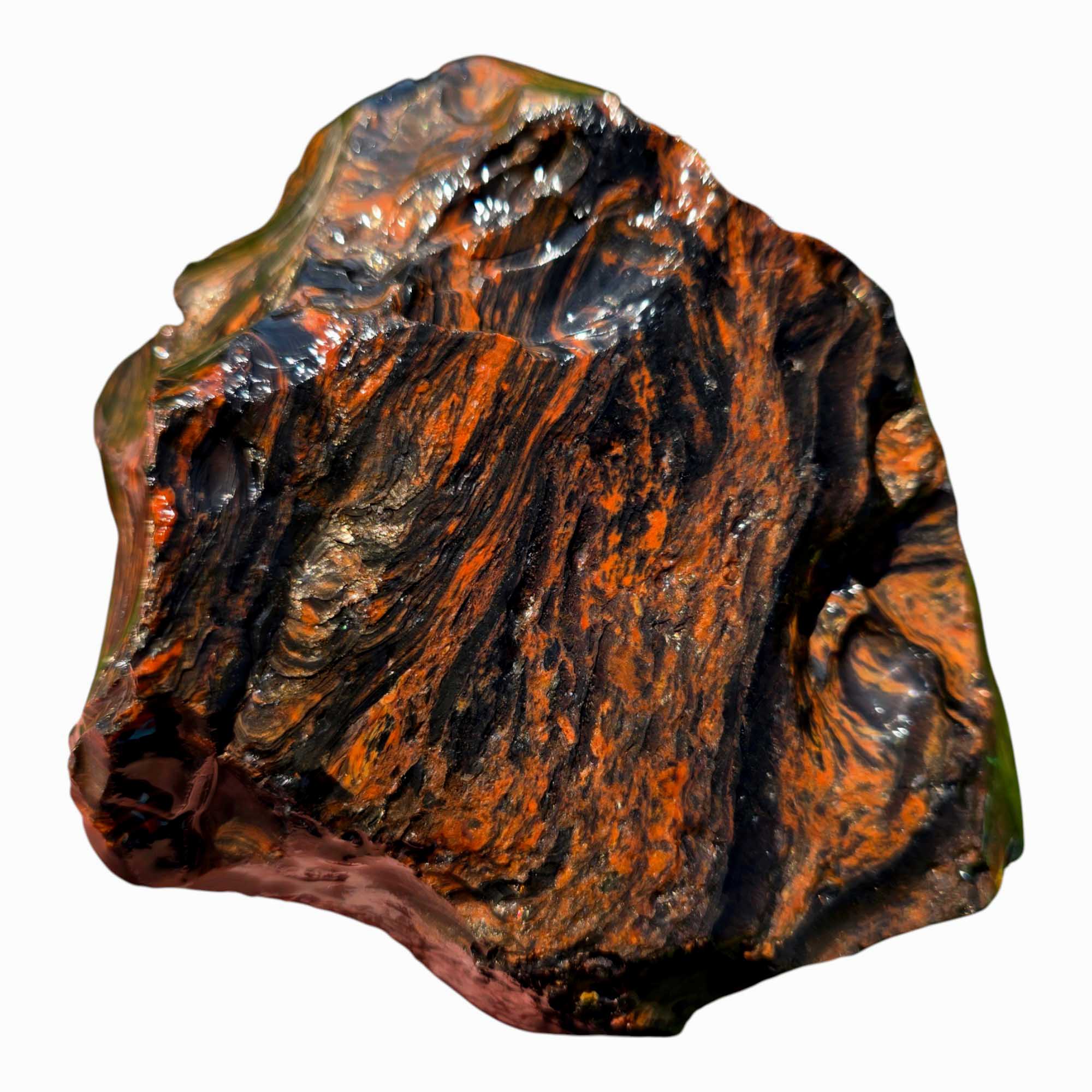 RARE Fire Glass Buttes Obsidian Rough Chunk Lapidary Stone Magnetite