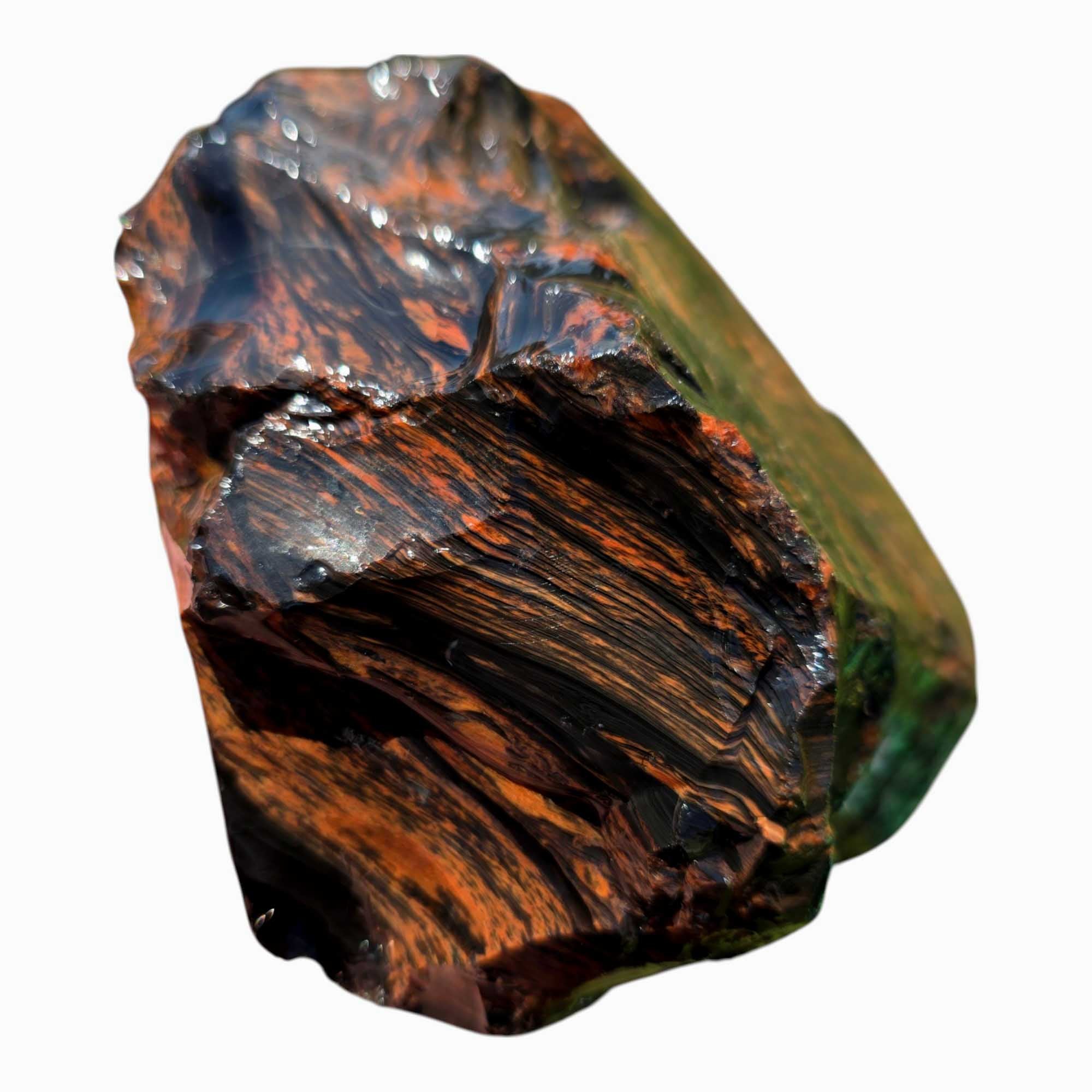 RARE Fire Glass Buttes Obsidian Rough Chunk Lapidary Stone Magnetite