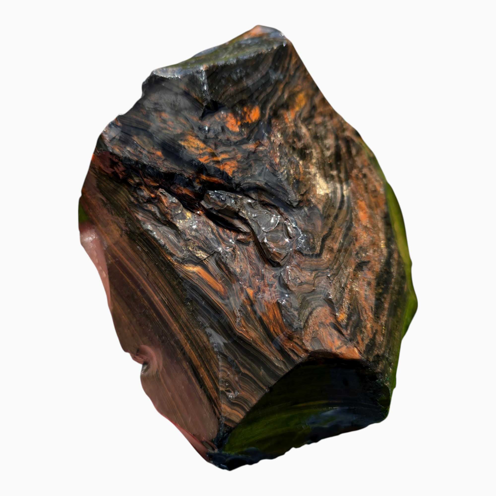 RARE Fire Glass Buttes Obsidian Rough Chunk Lapidary Stone Magnetite
