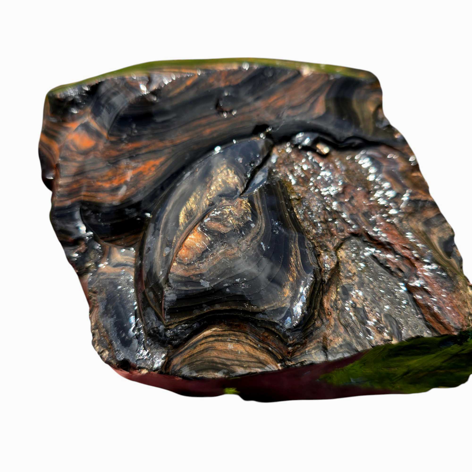 RARE Fire Glass Buttes Obsidian Rough Chunk Lapidary Stone Magnetite