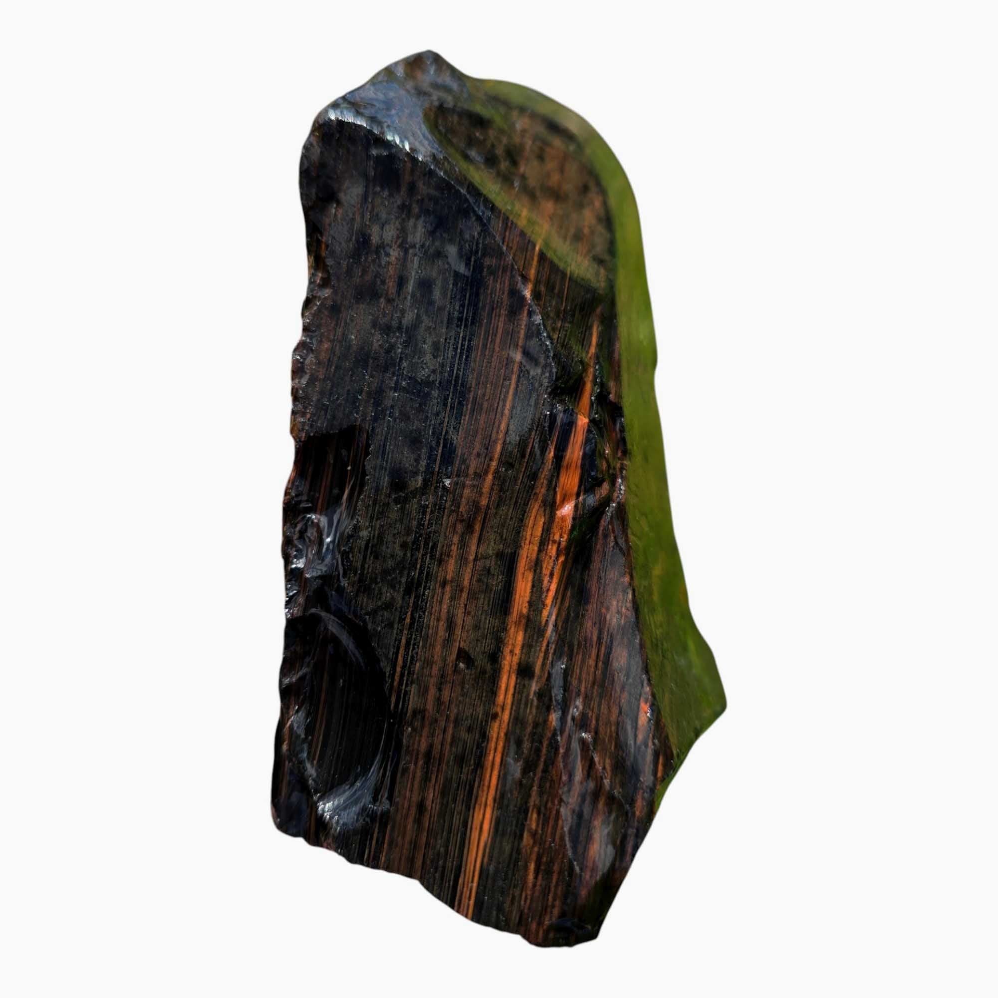 RARE Fire Glass Buttes Obsidian Rough Chunk Lapidary Stone Magnetite