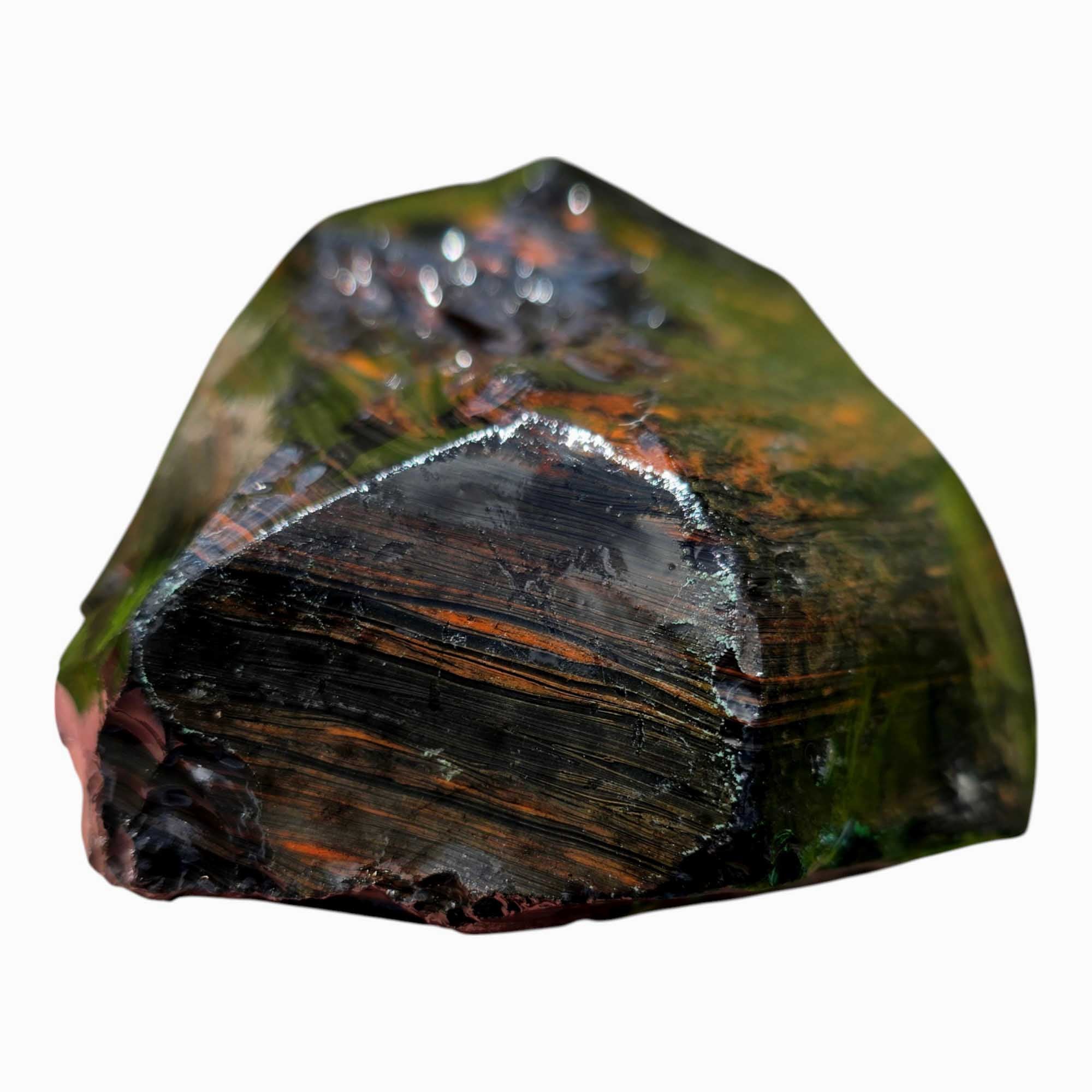 RARE Fire Glass Buttes Obsidian Rough Chunk Lapidary Stone Magnetite
