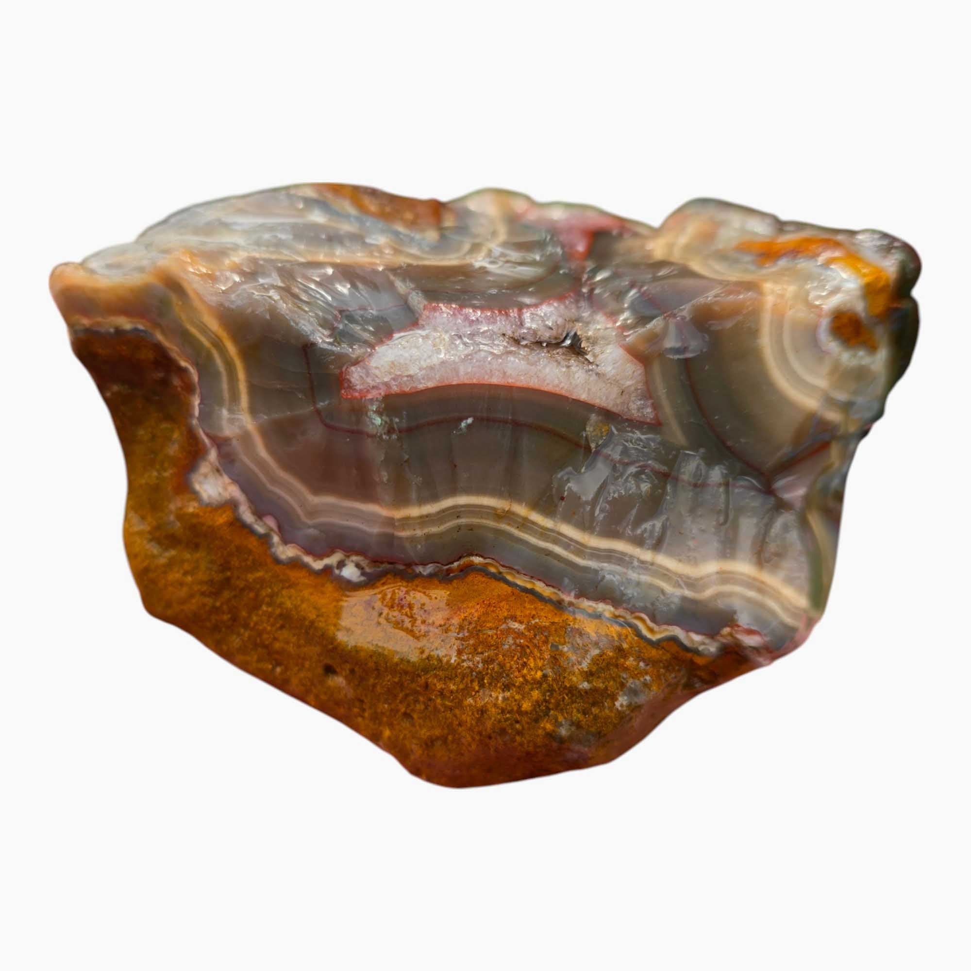 Moroccan Seam Agate Lapidary Cutting Rough Chunk