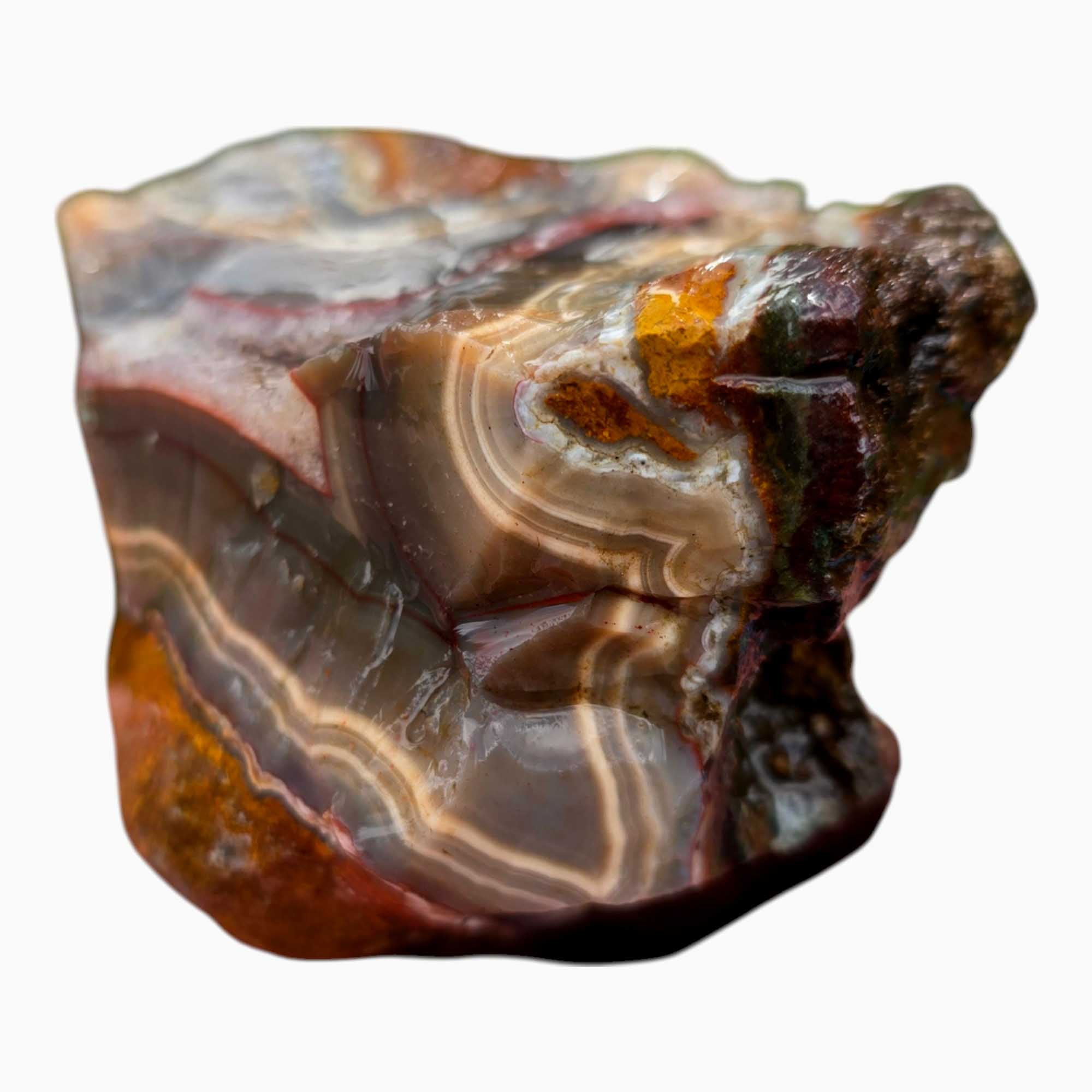 Moroccan Seam Agate Lapidary Cutting Rough Chunk
