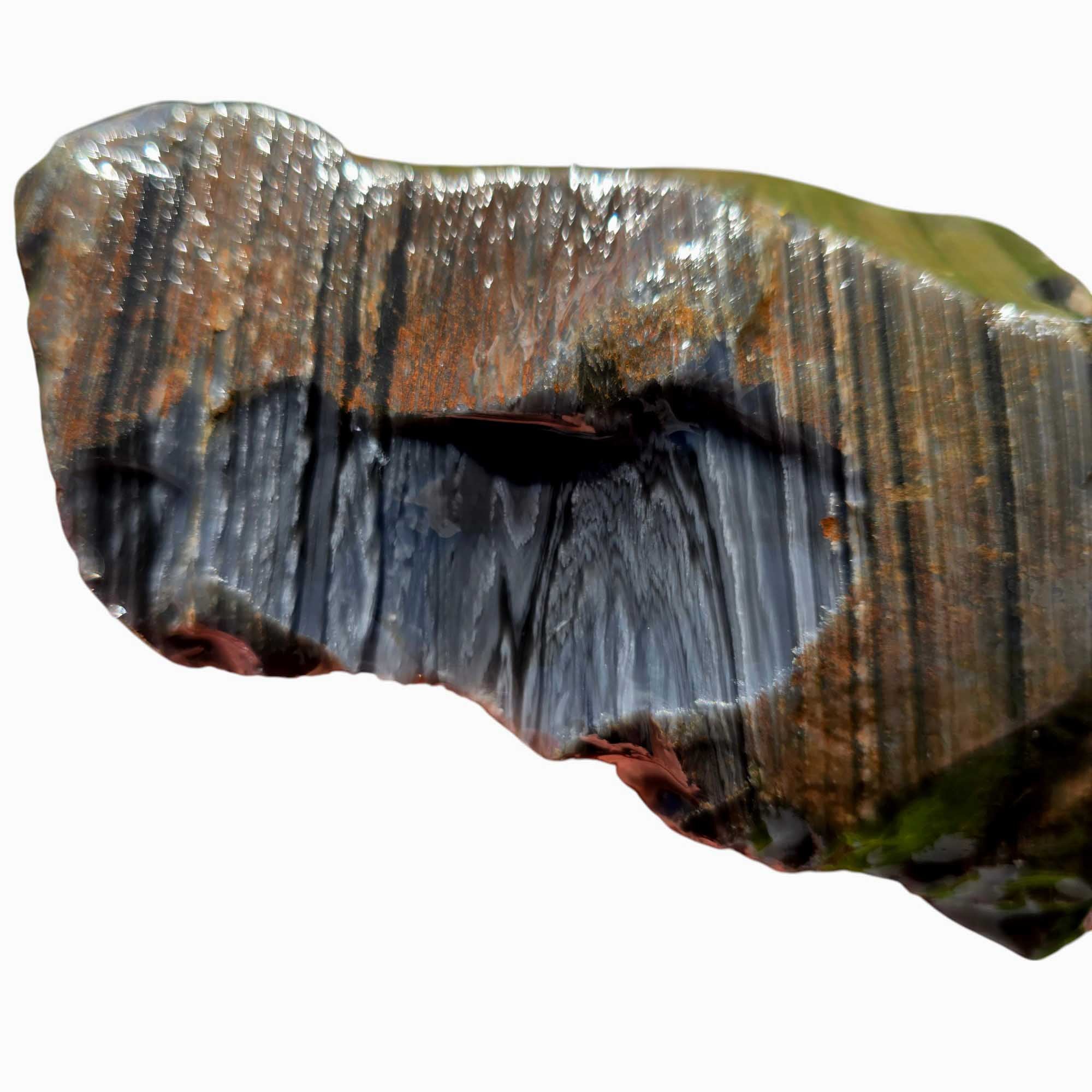 Damascus Obsidian – Rare Rough Chunk for Lapidary Cutting or Blade Knapping