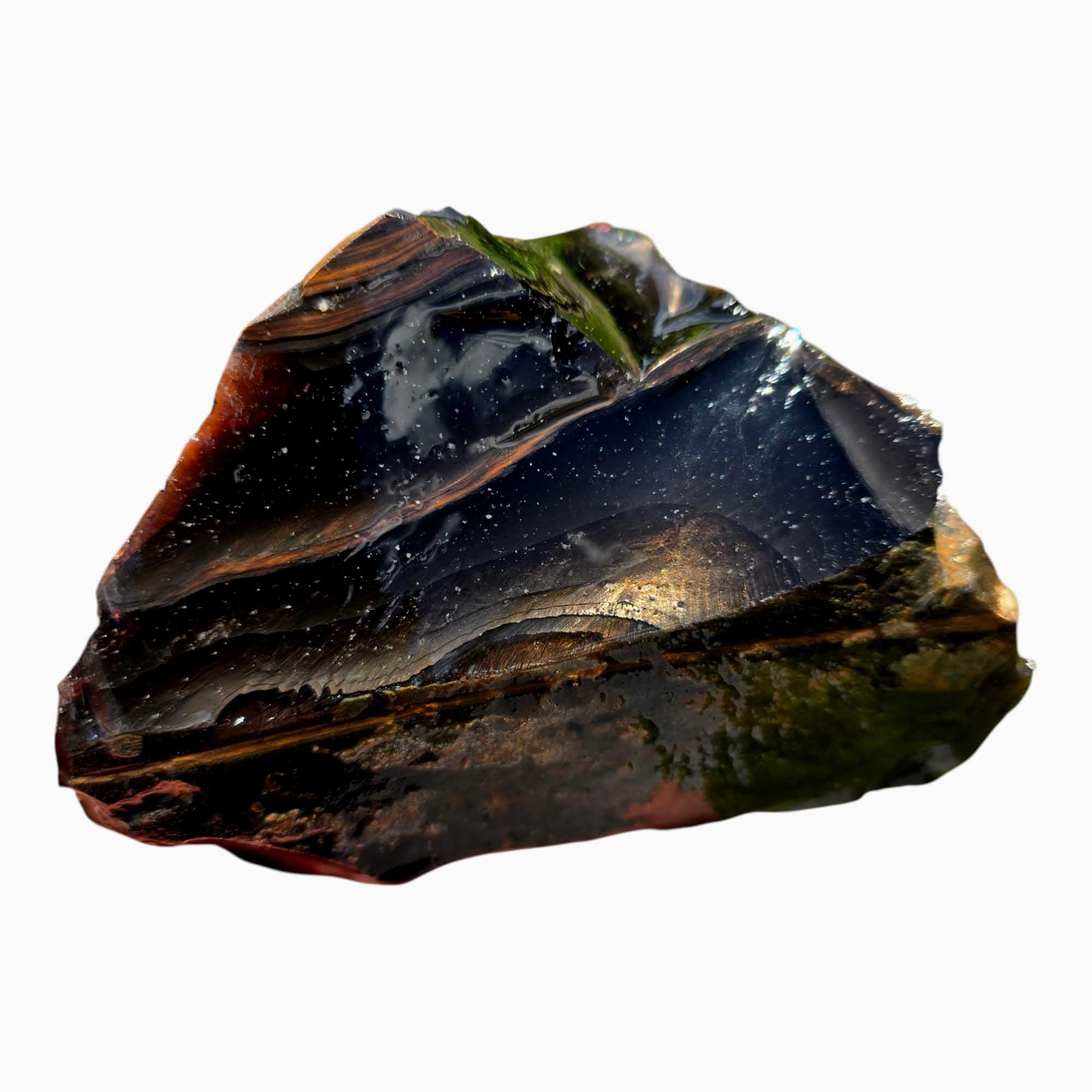 Fire Magnetite Obsidian – Glass Butte Rough Chunk for Lapidary or Knapping