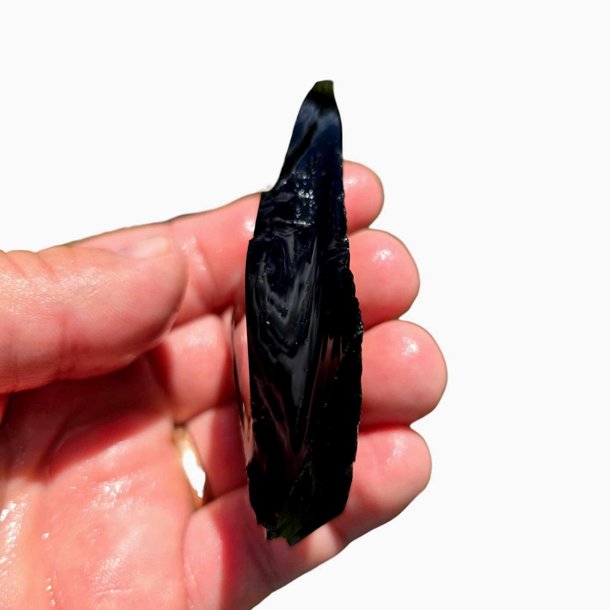 Gold Sheen Obsidian Rough – Jalisco Mexico Thin Chunk for Knap or Cab