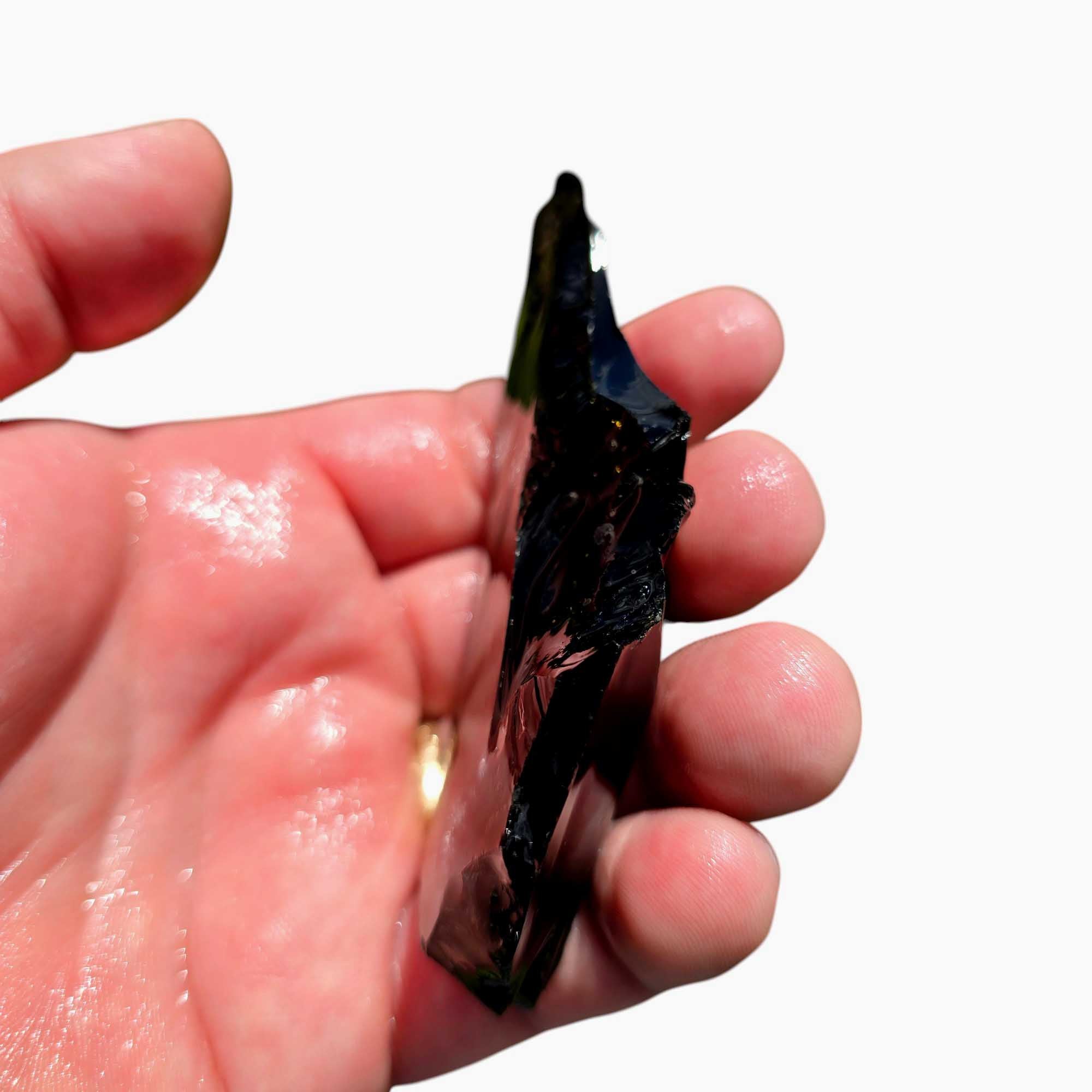 Gold Sheen Obsidian Rough – Jalisco Mexico Thin Chunk for Knap or Cab