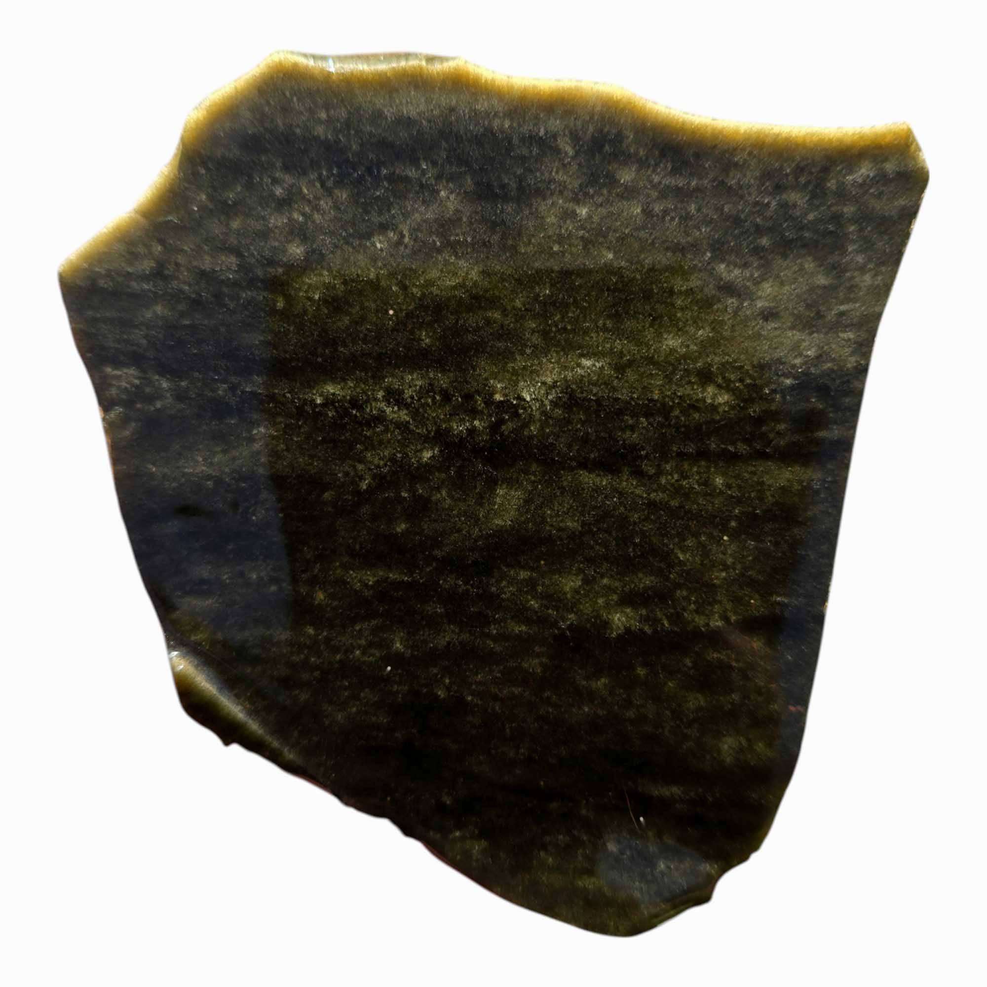 Gold Sheen Obsidian Lapidary Stone Slab Slice Cut Rock