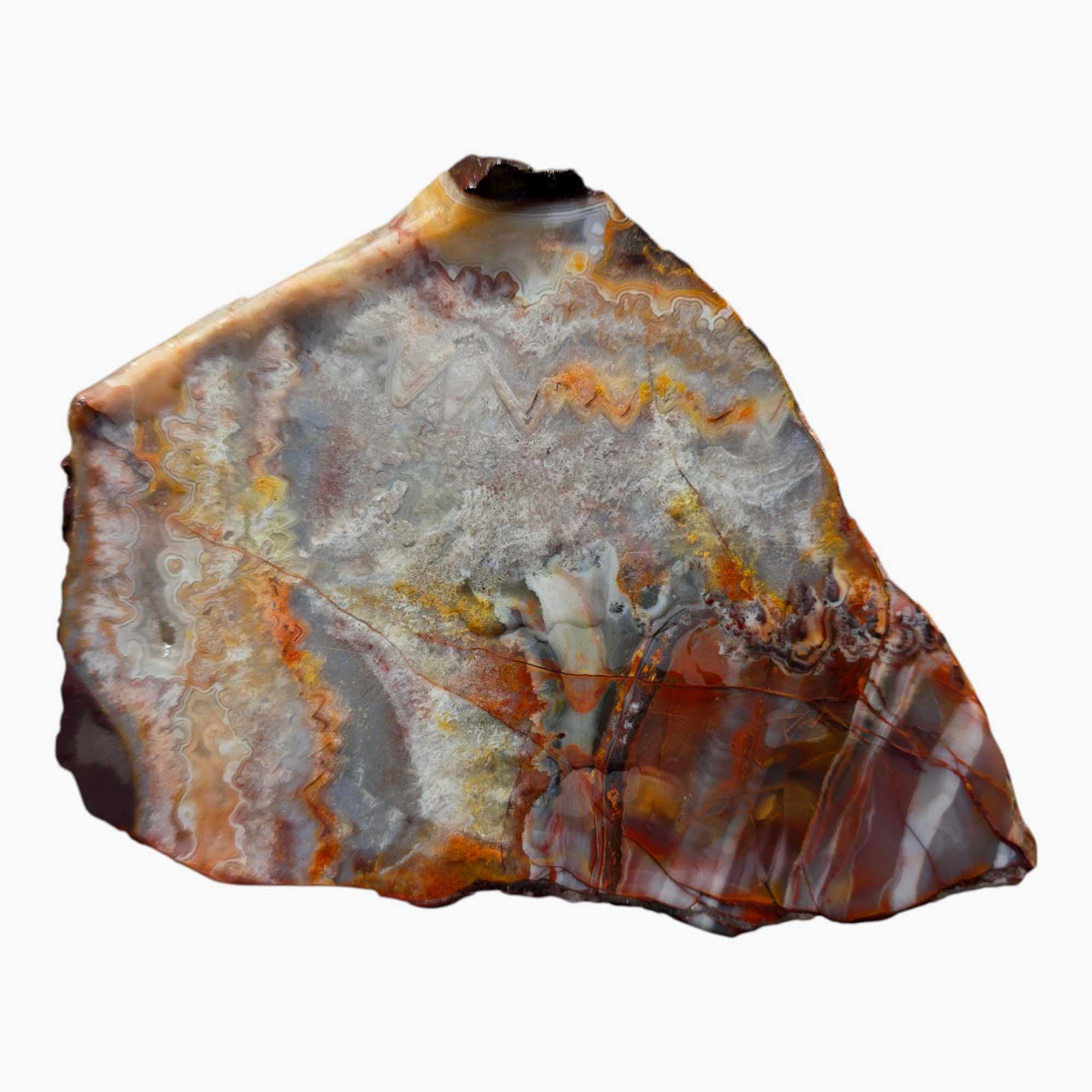 Sarape Jasper Slab Crazy Lace Relative Lapidary Stone Slice Cut Rock